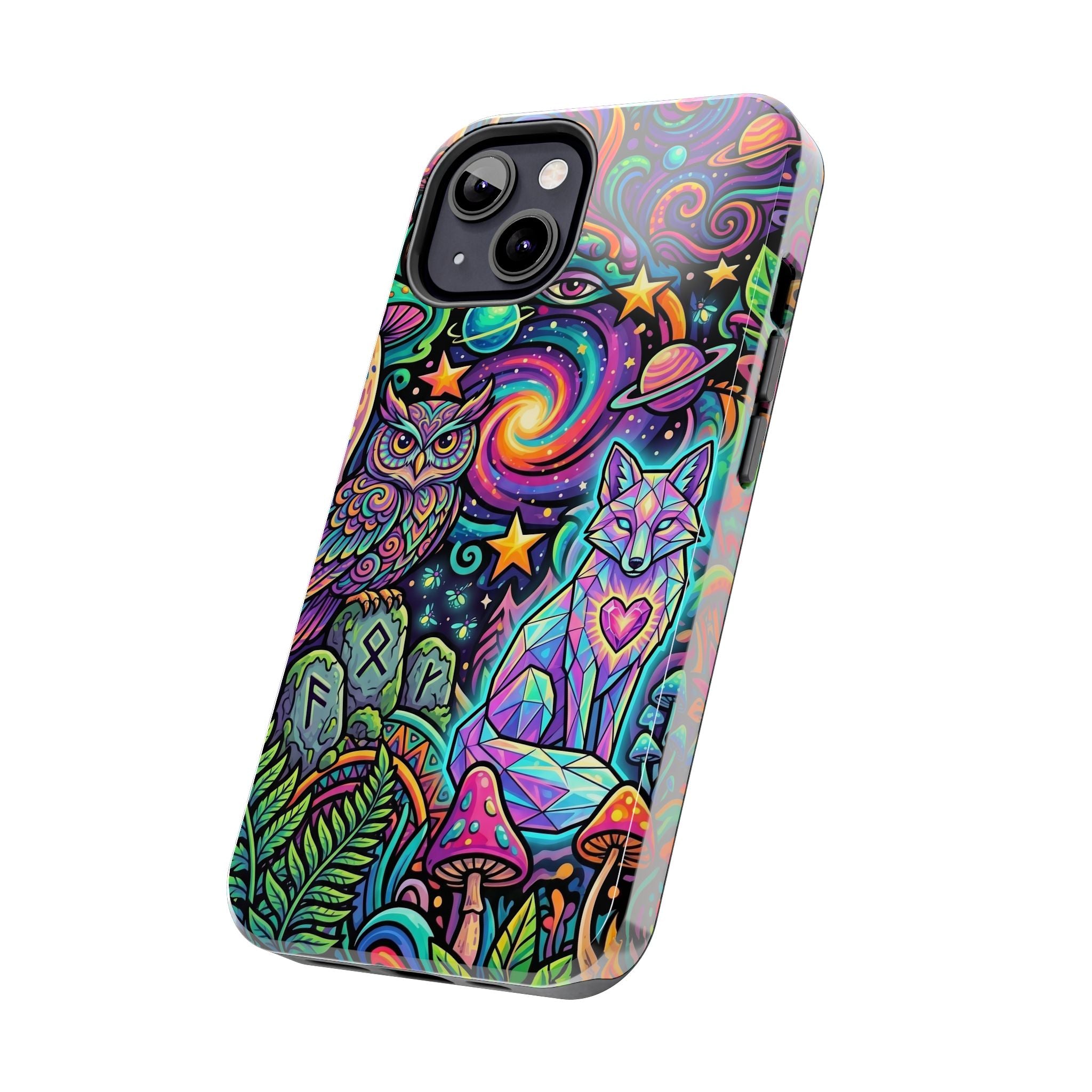 Psychedelic Owl/Wolf Tough Phone Cases