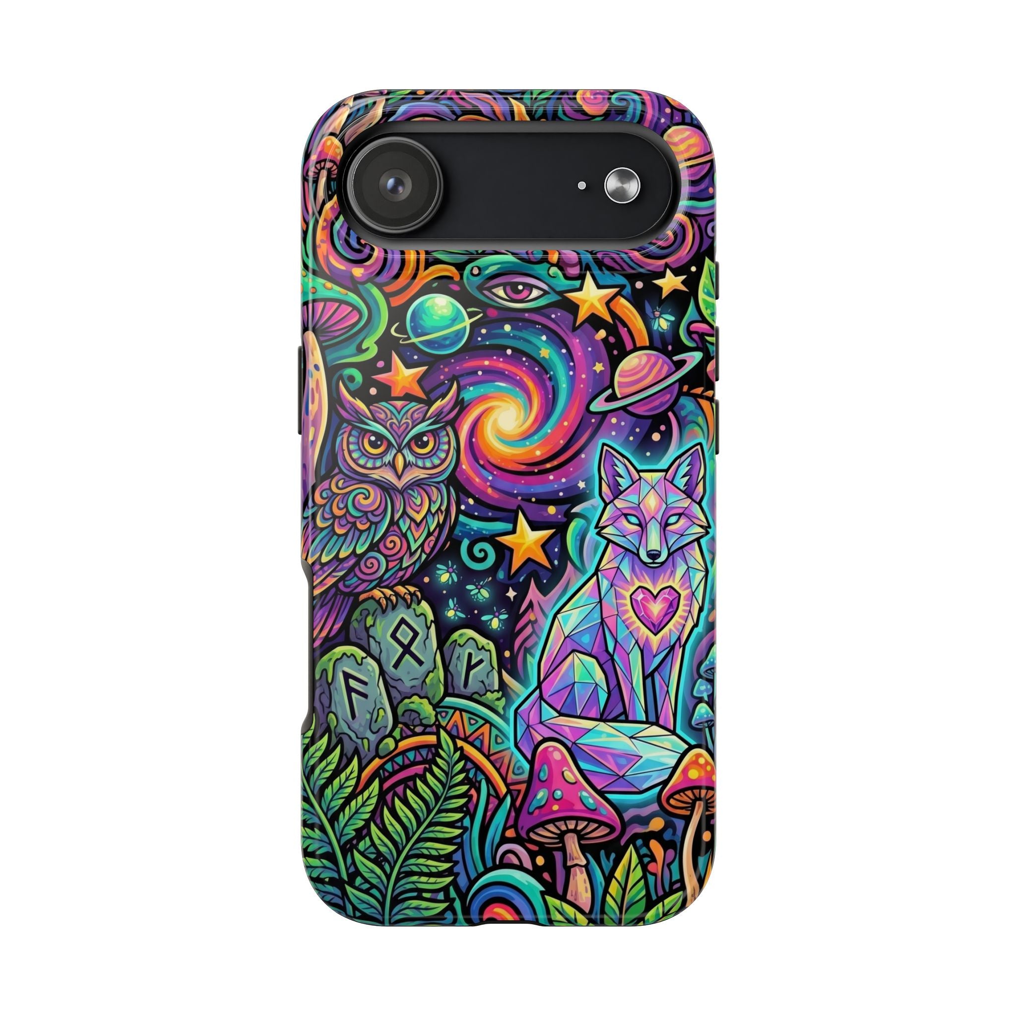Psychedelic Owl/Wolf Tough Phone Cases