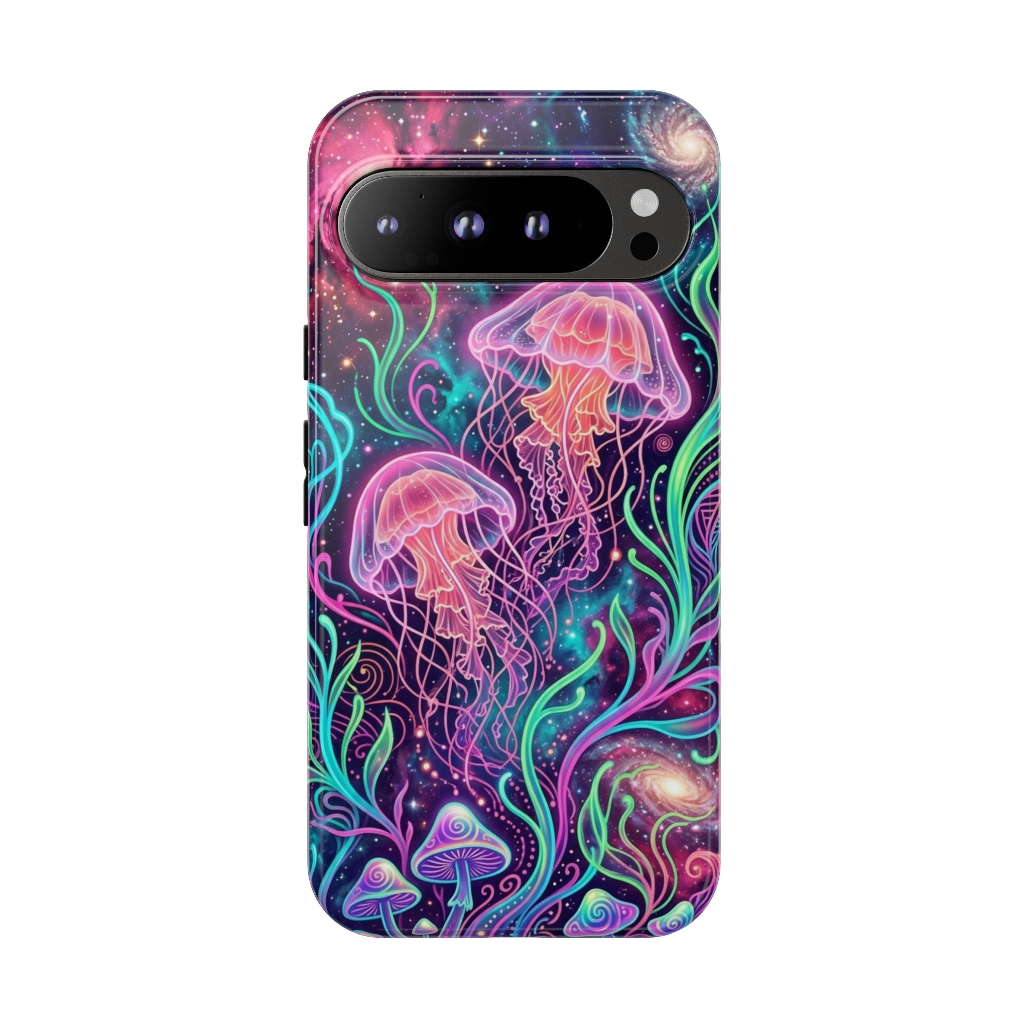 Jellyfish Galaxy Phone Case – Neon Sea Mushroom Tough Case