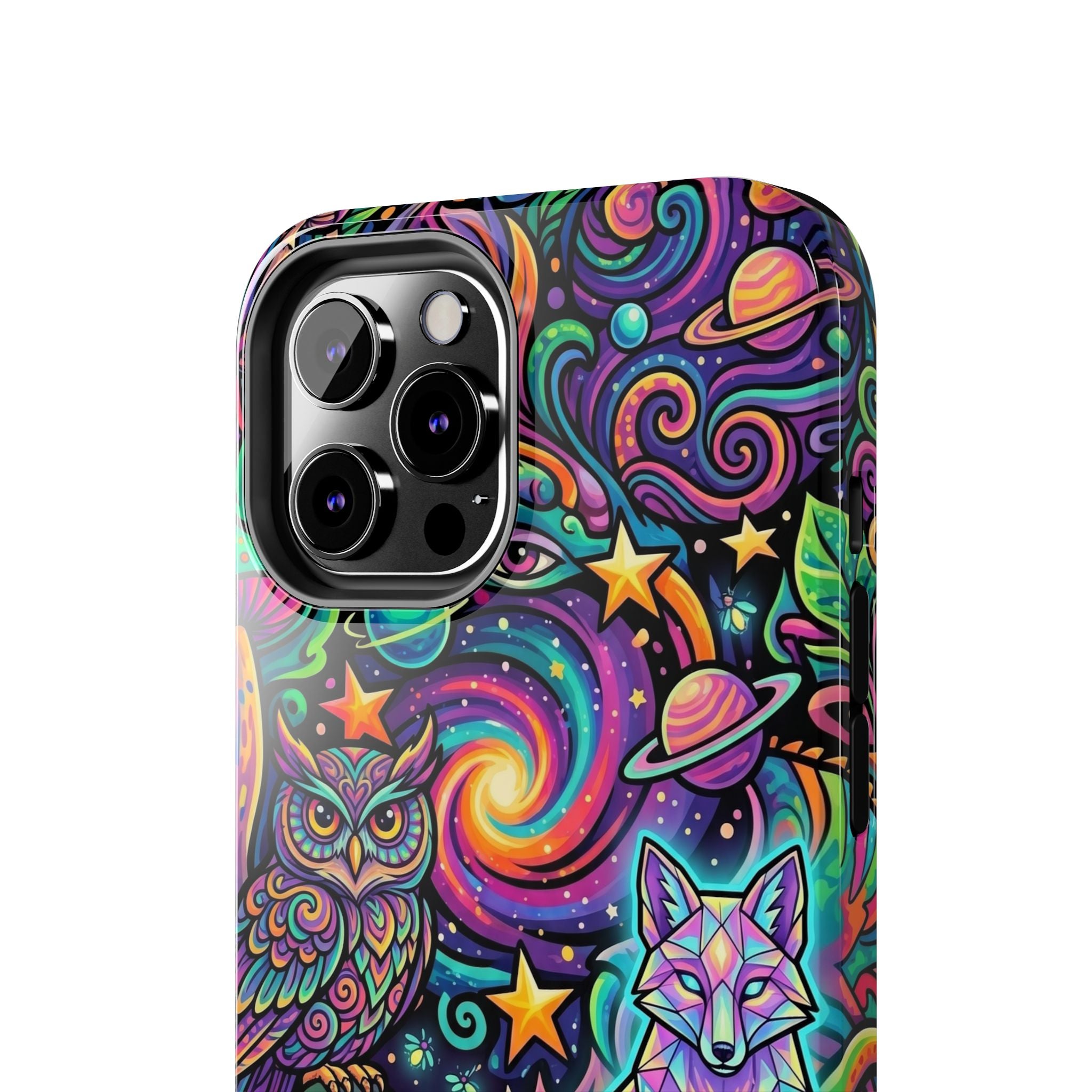Psychedelic Owl/Wolf Tough Phone Cases
