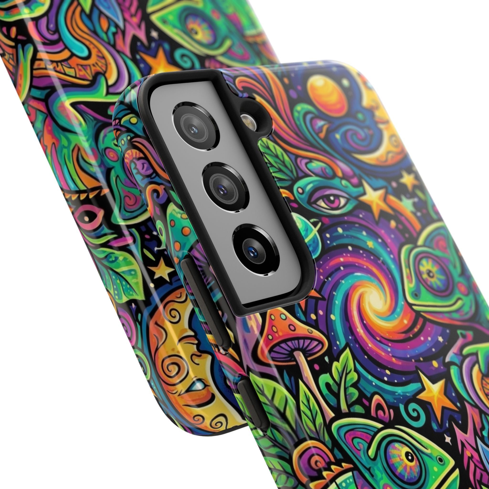 Psychedelic Chameleon Swirl Tough Phone Case