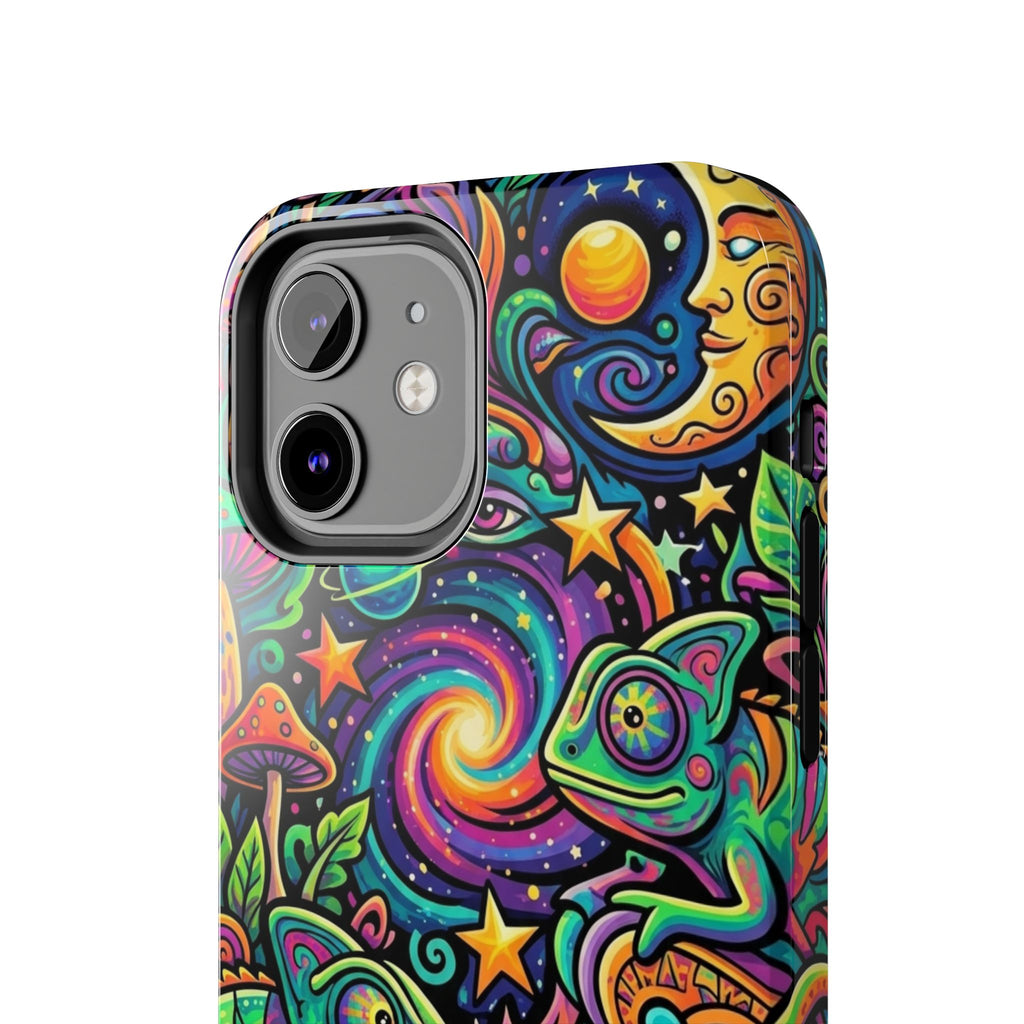 Psychedelic Chameleon Swirl Tough Phone Case