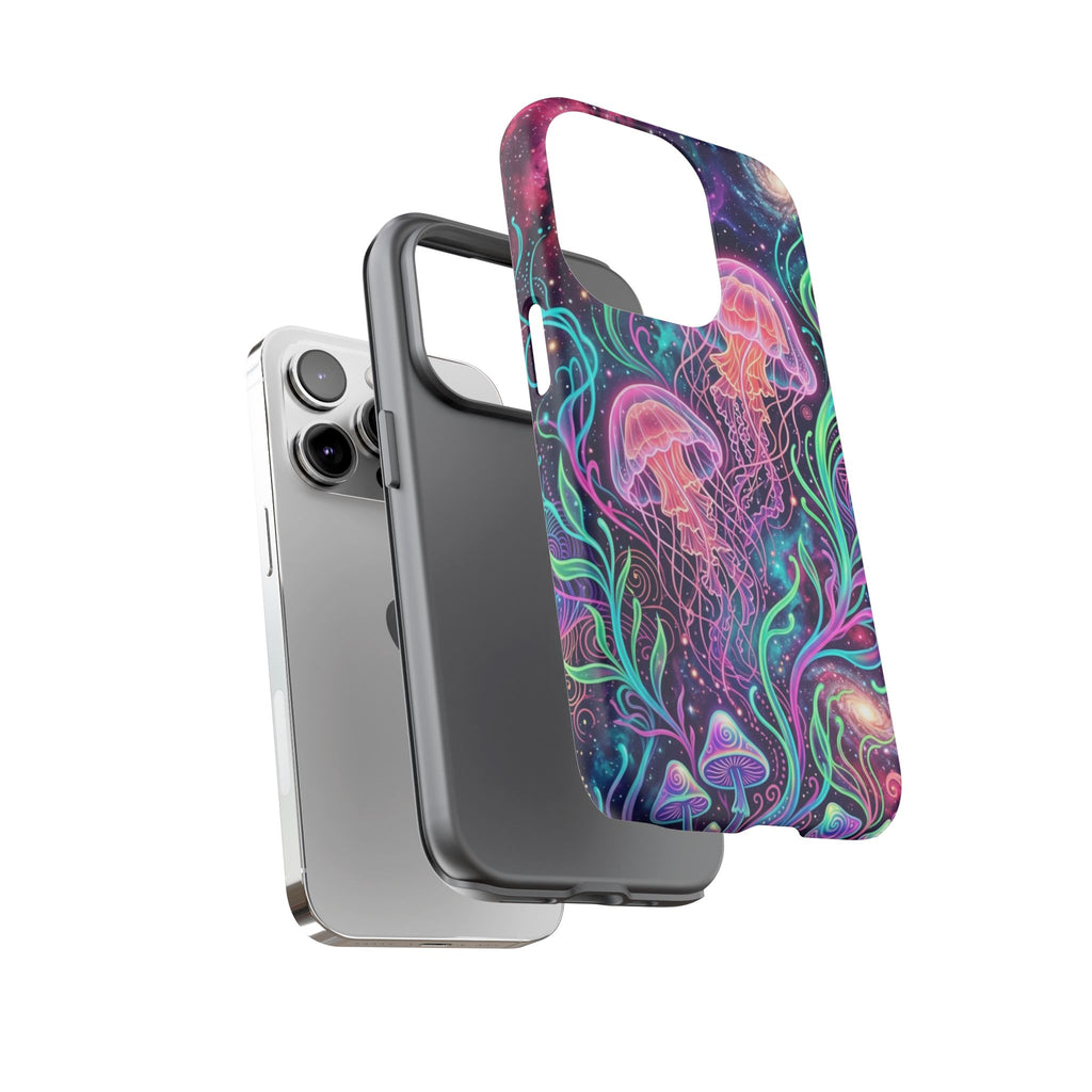 Jellyfish Galaxy Phone Case – Neon Sea Mushroom Tough Case