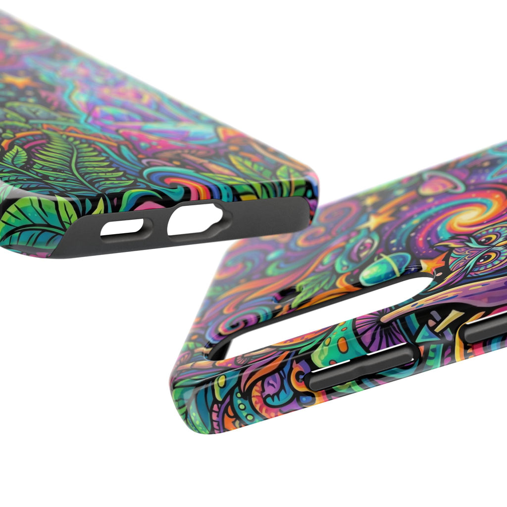 Psychedelic Owl/Wolf Tough Phone Cases