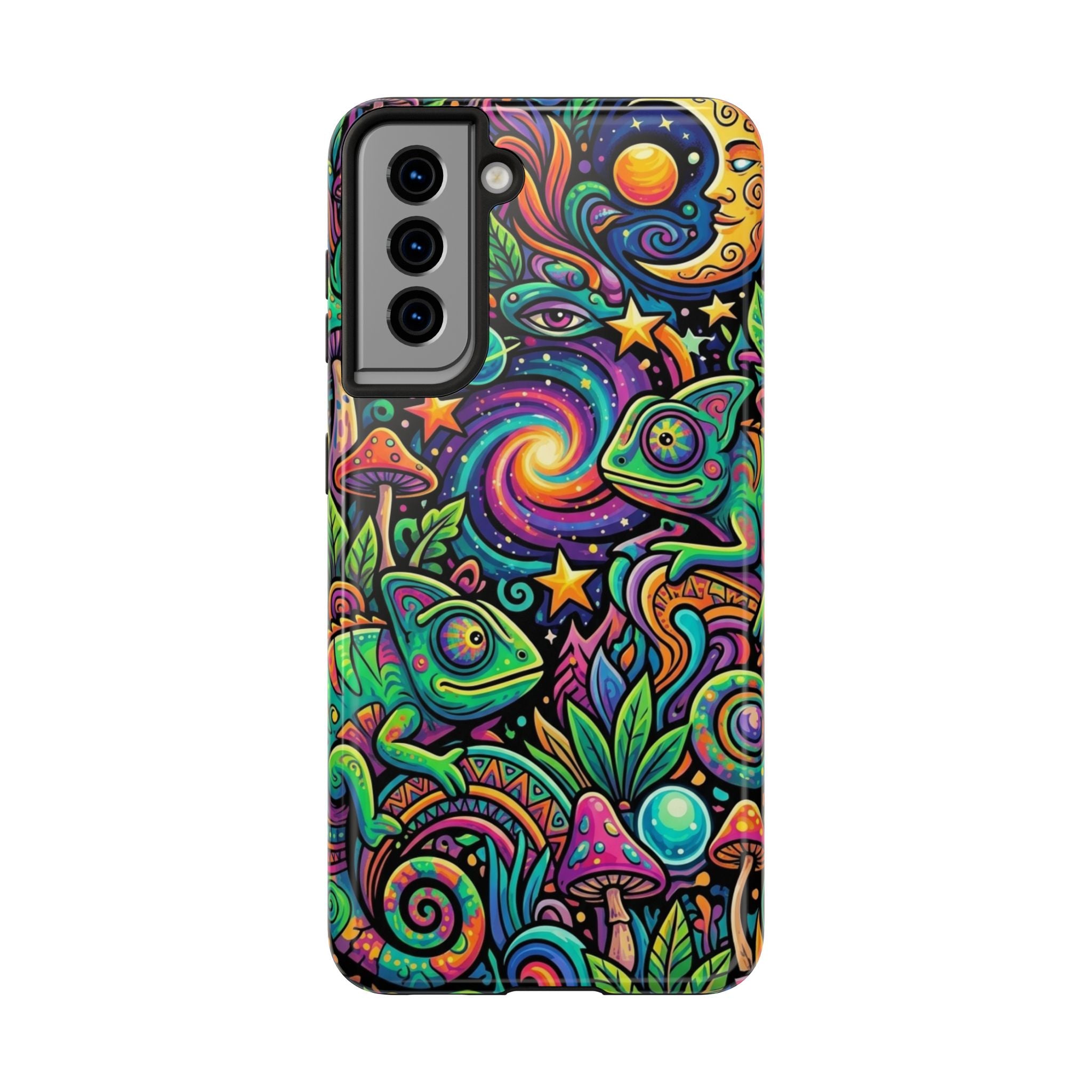 Psychedelic Chameleon Swirl Tough Phone Case