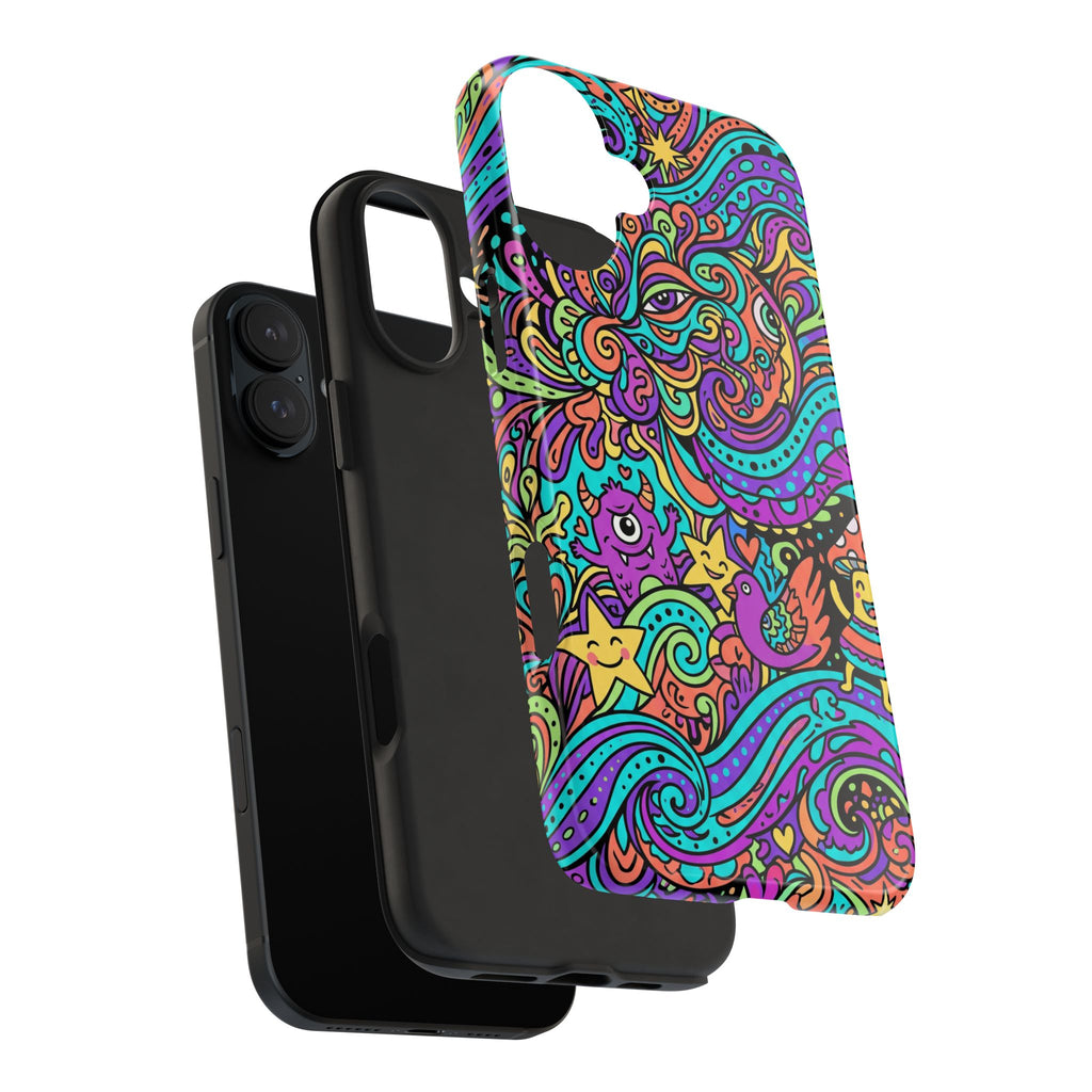 Psychedelic Doodle Wave | Tough Phone Cases