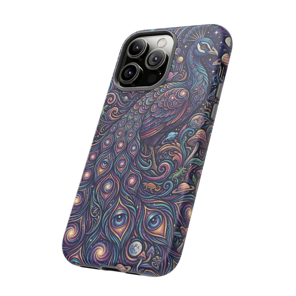 Peacock Mandala Phone Case — Protective Tough Case with Mystic Boho Design