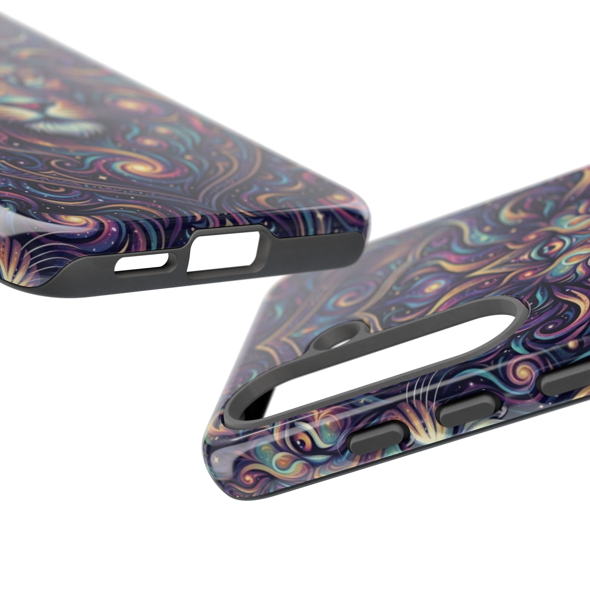 Lion Mandala Phone Case — Psychedelic Swirl Protective Cover