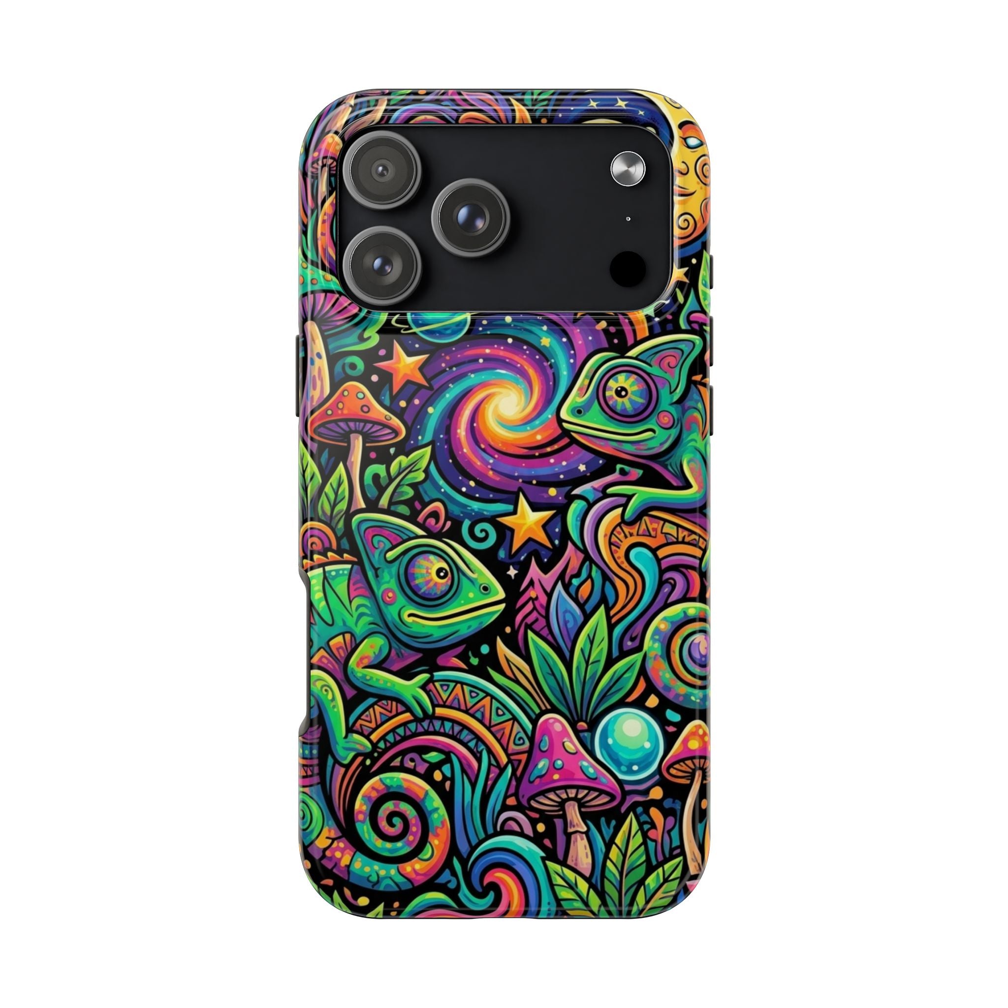 Psychedelic Chameleon Swirl Tough Phone Case