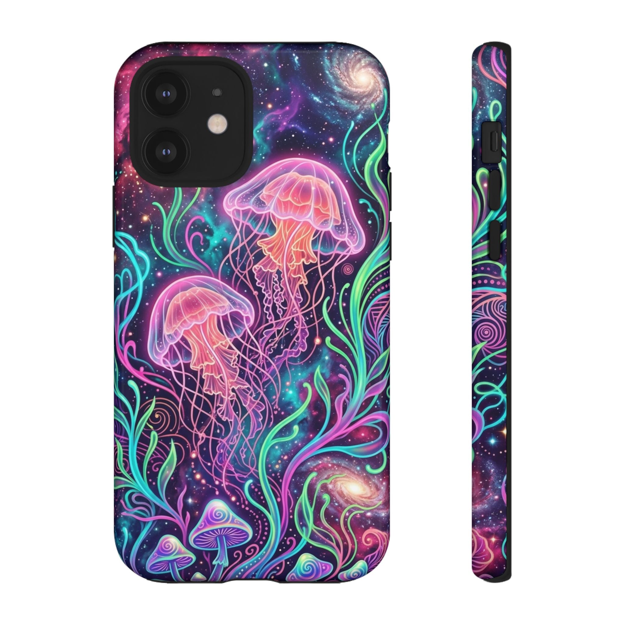 Jellyfish Galaxy Phone Case – Neon Sea Mushroom Tough Case