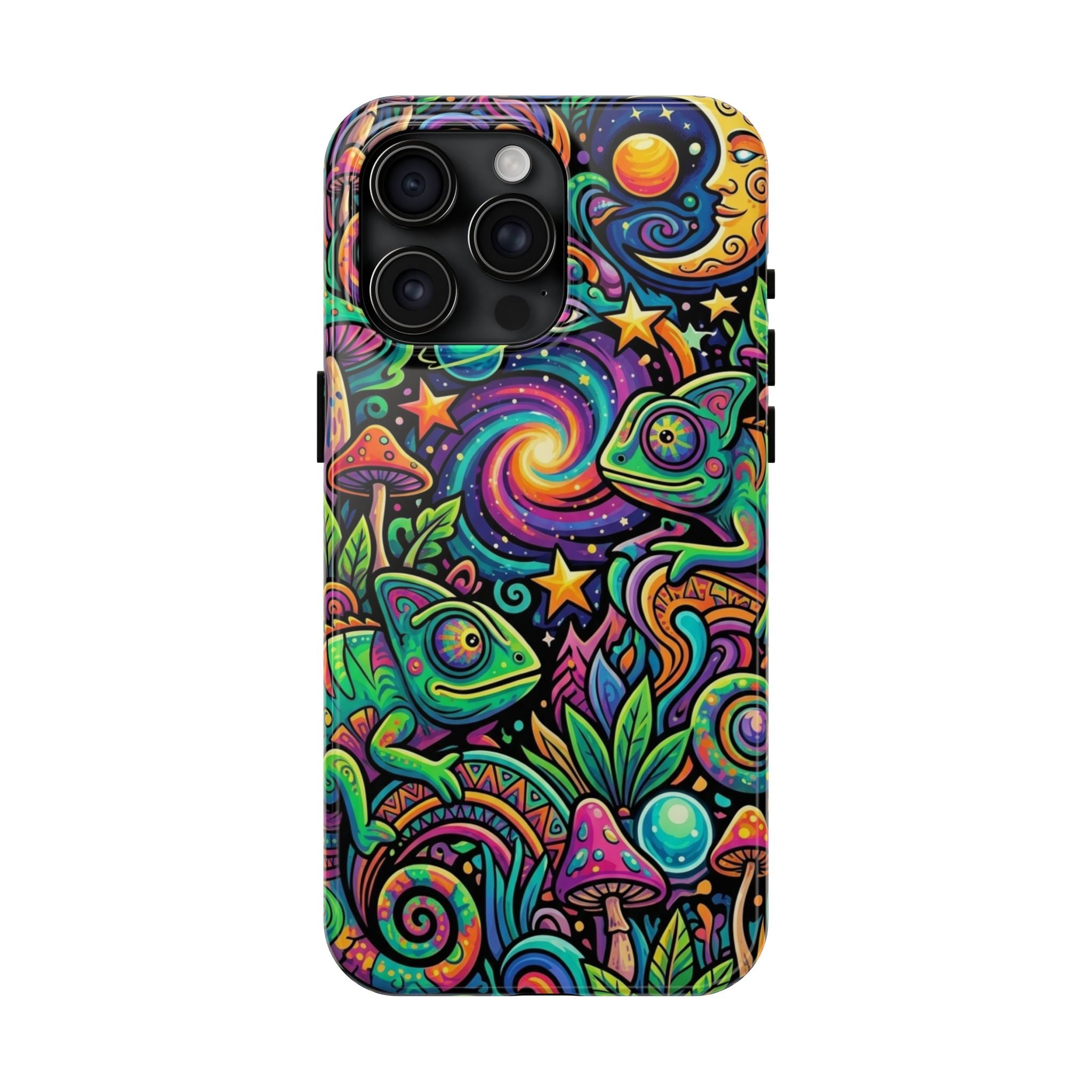 Psychedelic Chameleon Swirl Tough Phone Case