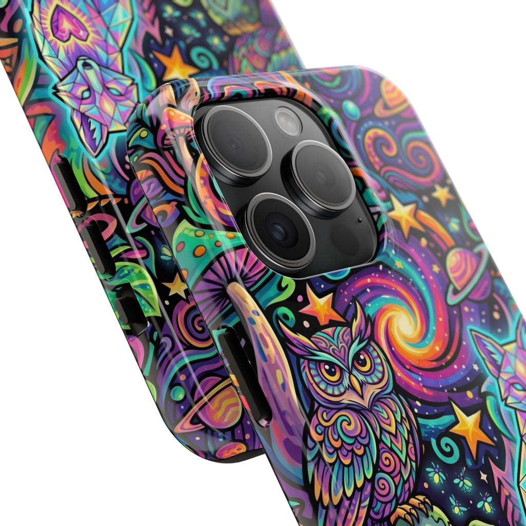Psychedelic Owl/Wolf Tough Phone Cases