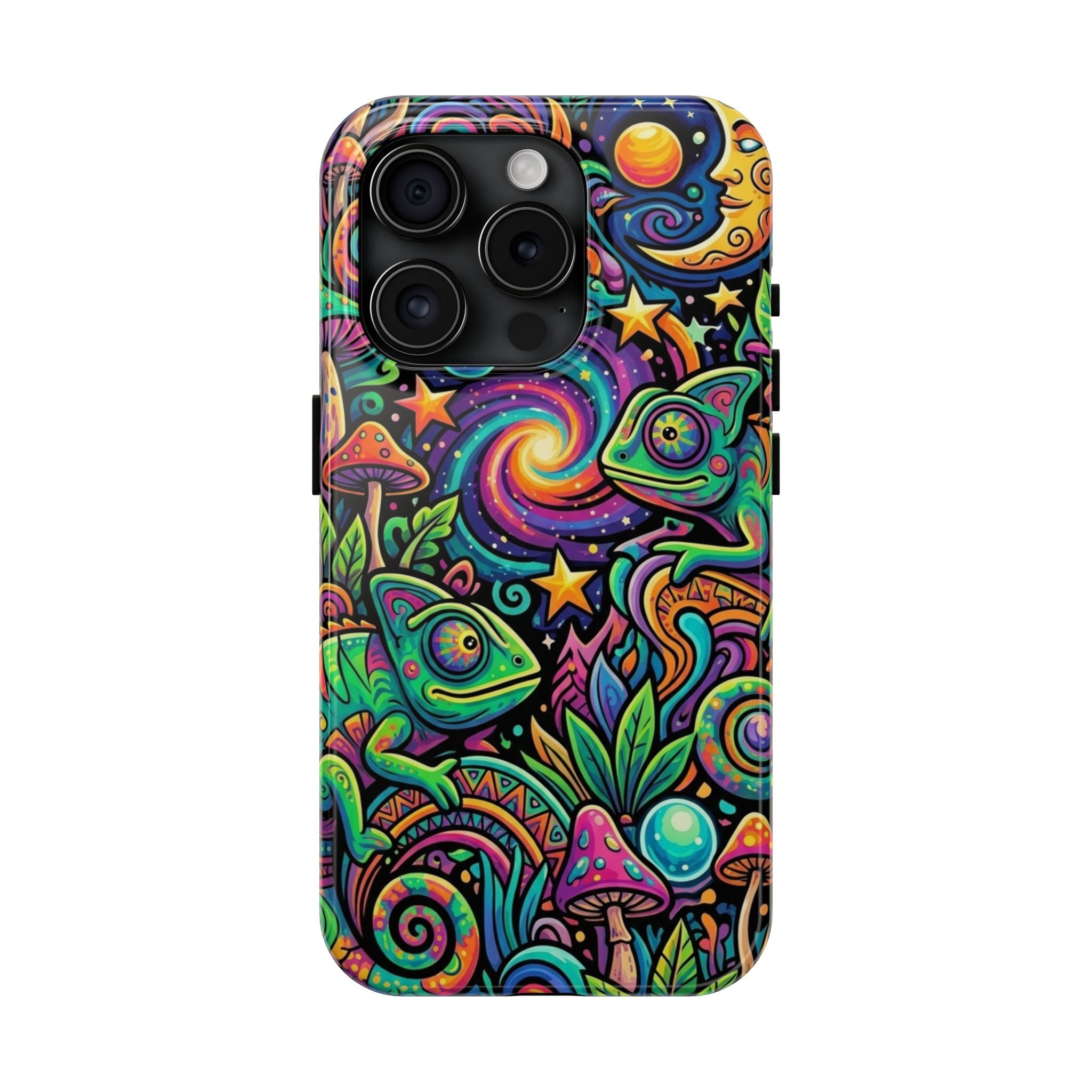 Psychedelic Chameleon Swirl Tough Phone Case