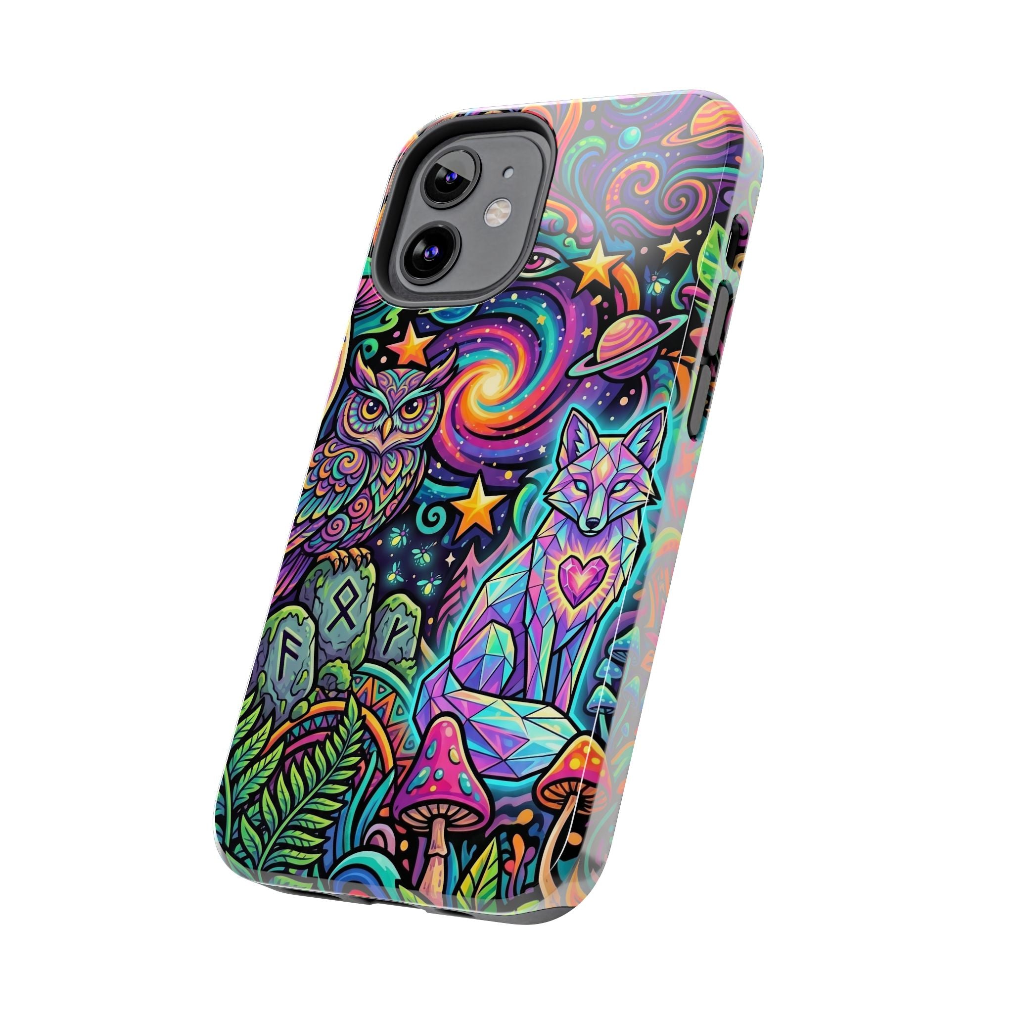 Psychedelic Owl/Wolf Tough Phone Cases