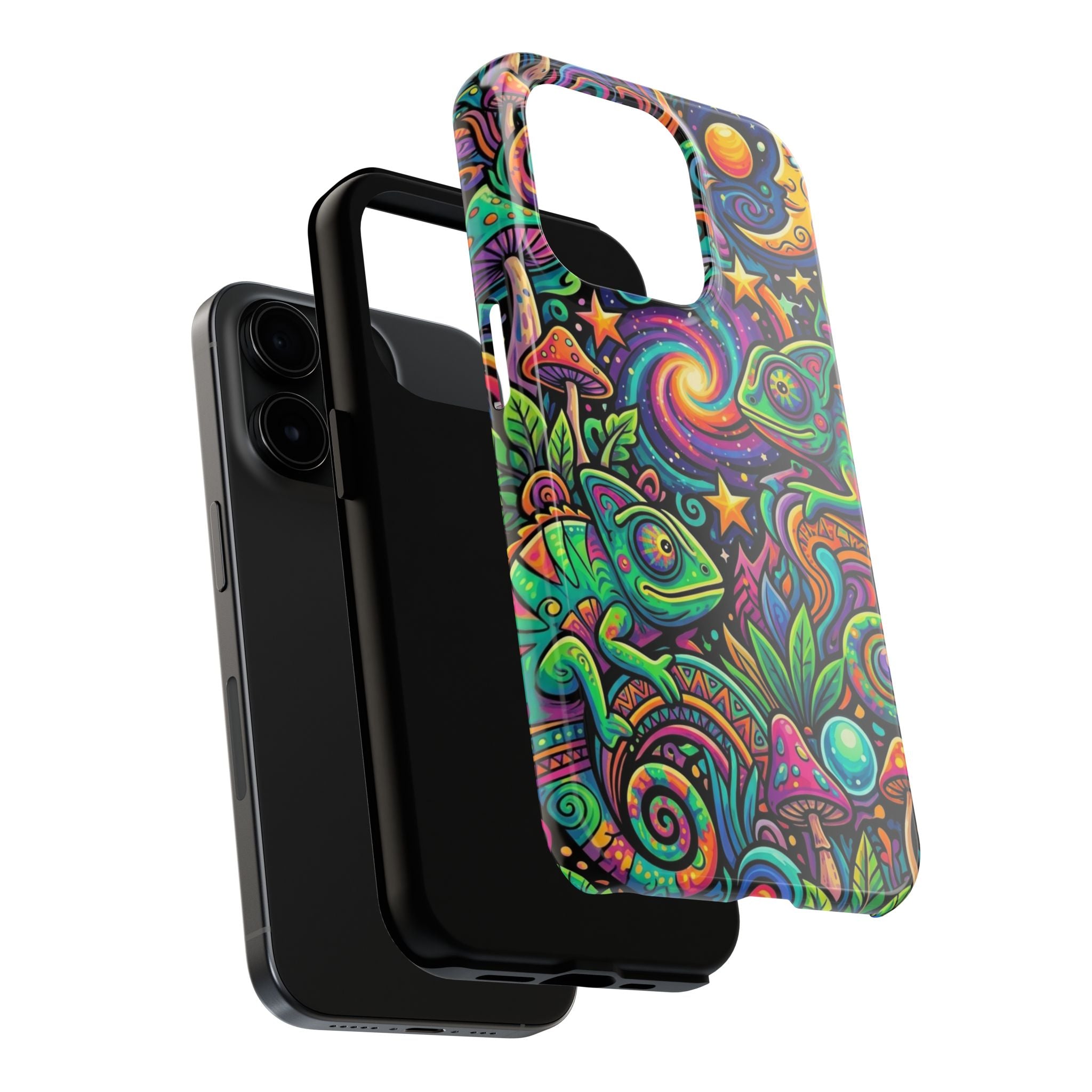 Psychedelic Chameleon Swirl Tough Phone Case