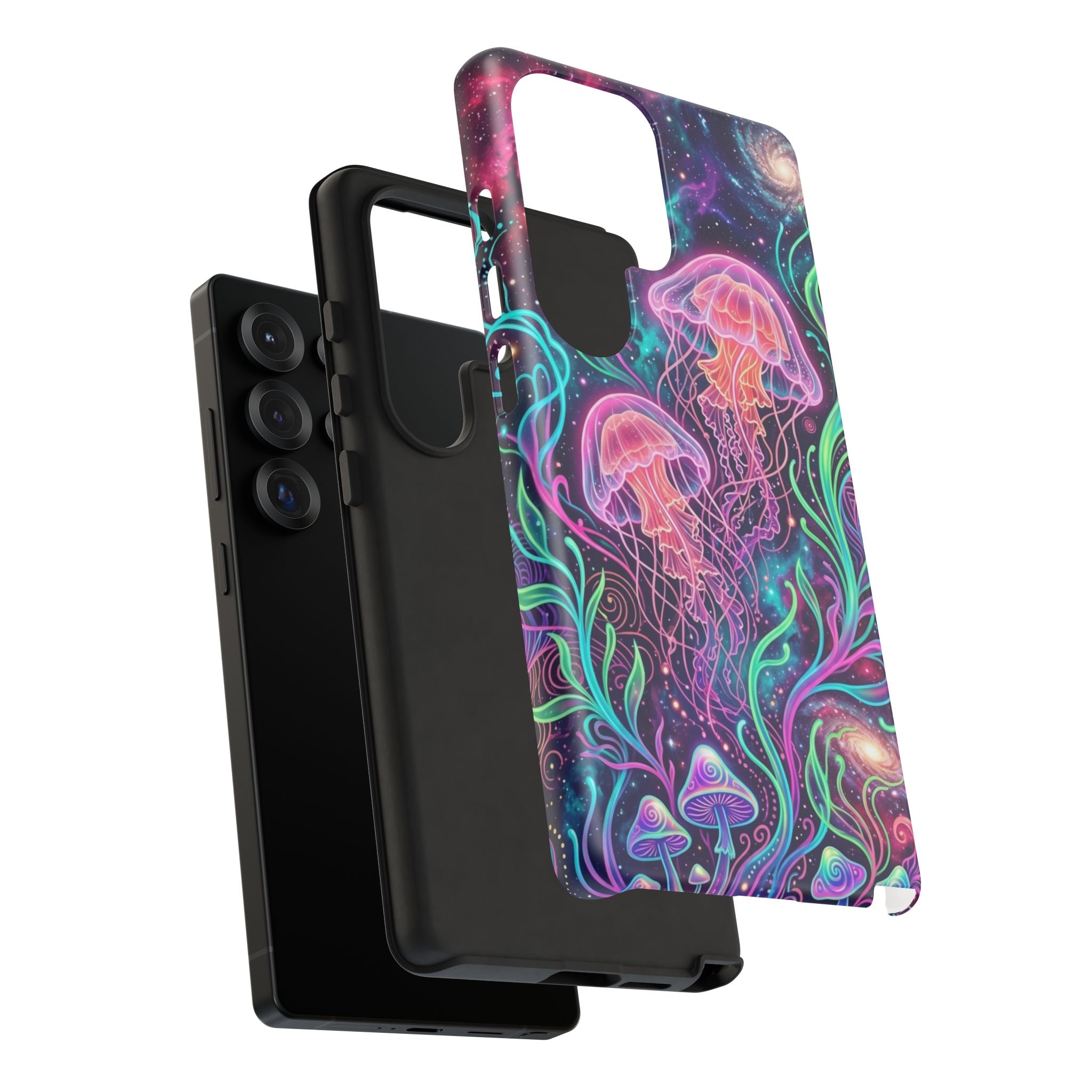Jellyfish Galaxy Phone Case – Neon Sea Mushroom Tough Case