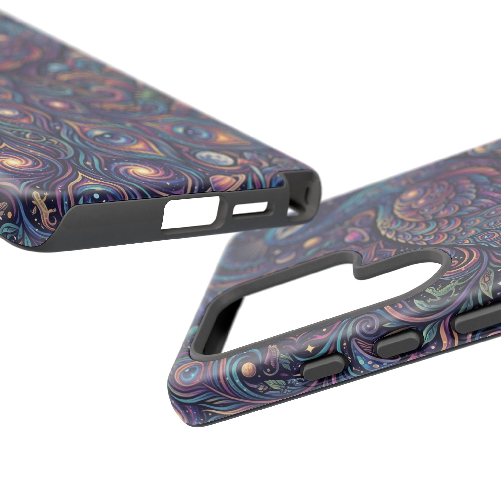 Peacock Mandala Phone Case — Protective Tough Case with Mystic Boho Design