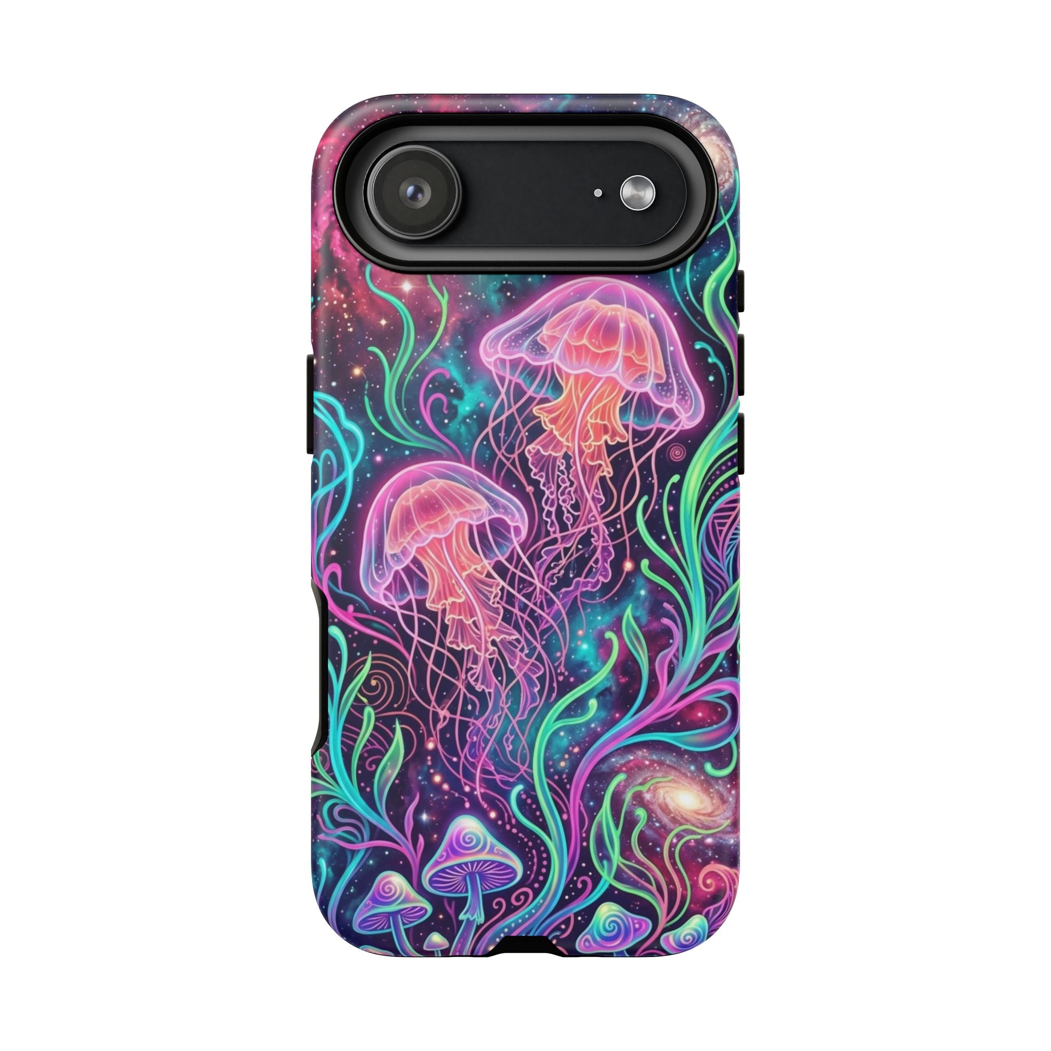 Jellyfish Galaxy Phone Case – Neon Sea Mushroom Tough Case