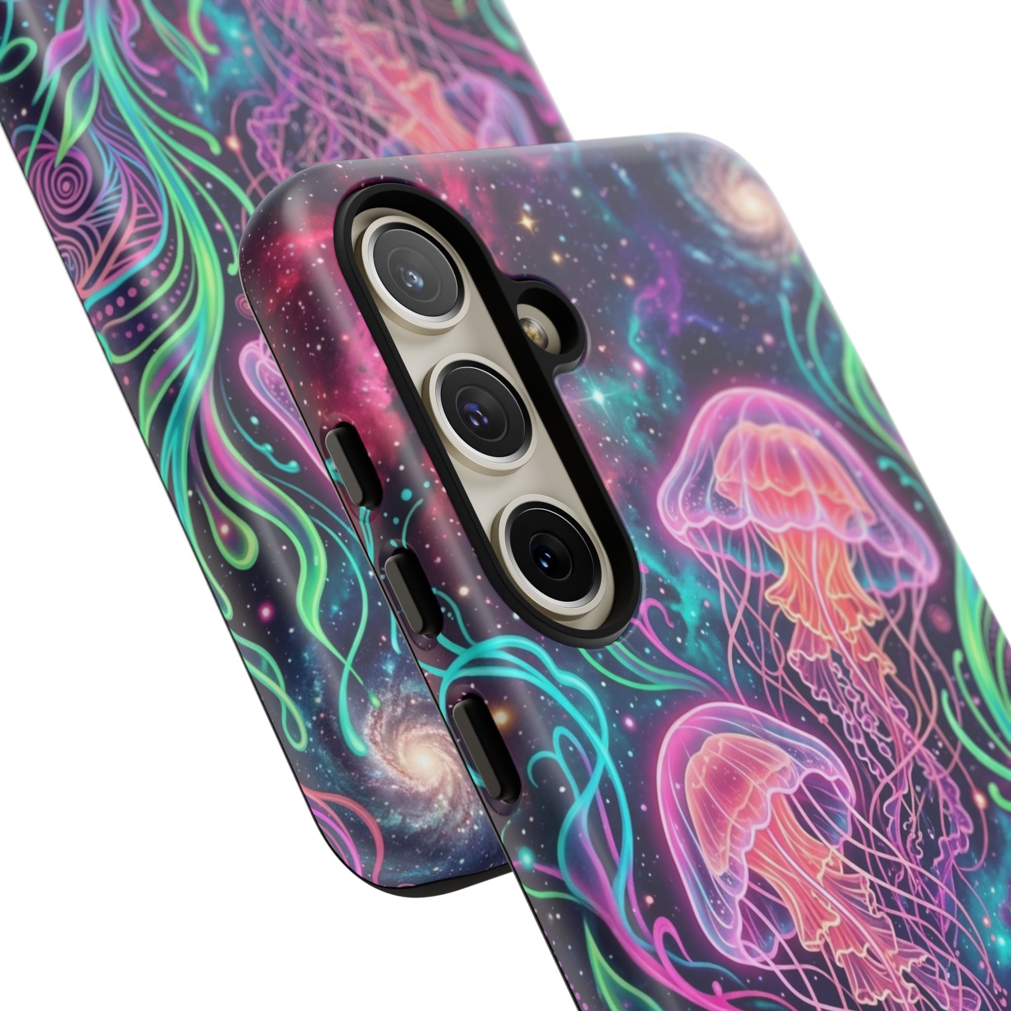 Jellyfish Galaxy Phone Case – Neon Sea Mushroom Tough Case