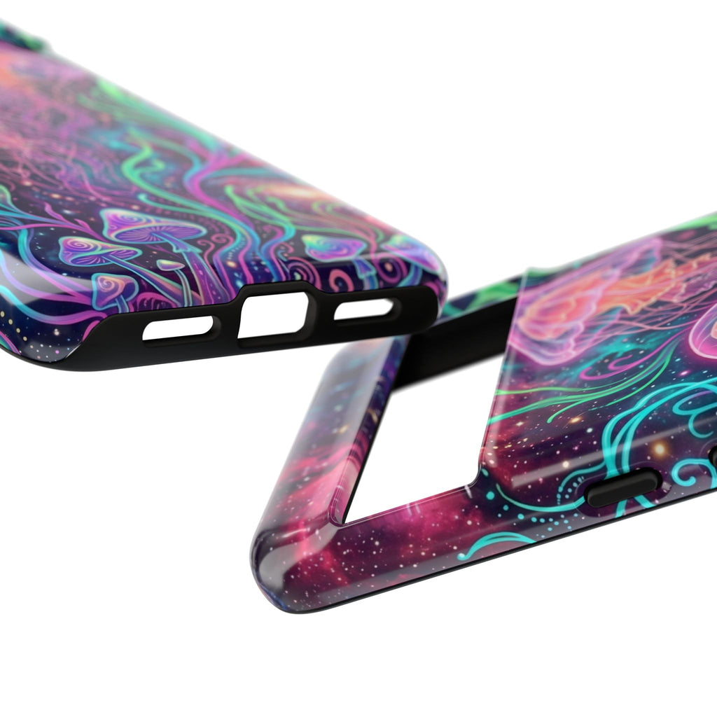 Jellyfish Galaxy Phone Case – Neon Sea Mushroom Tough Case