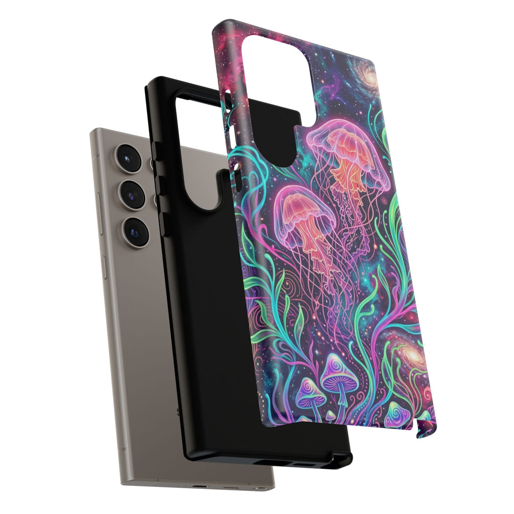 Jellyfish Galaxy Phone Case – Neon Sea Mushroom Tough Case