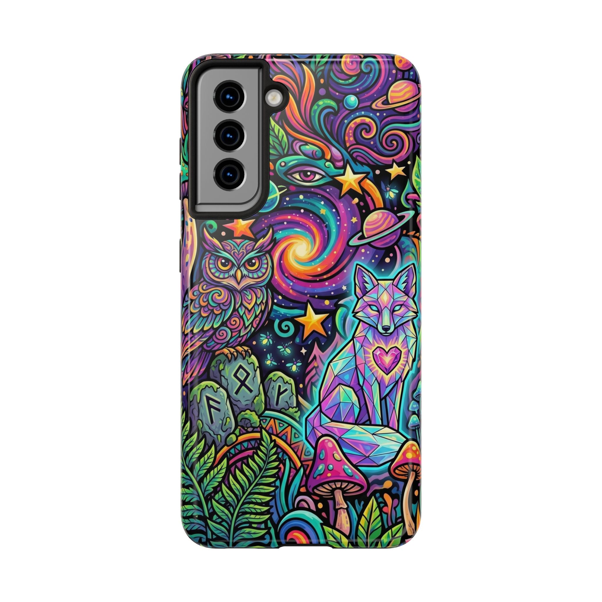 Psychedelic Owl/Wolf Tough Phone Cases