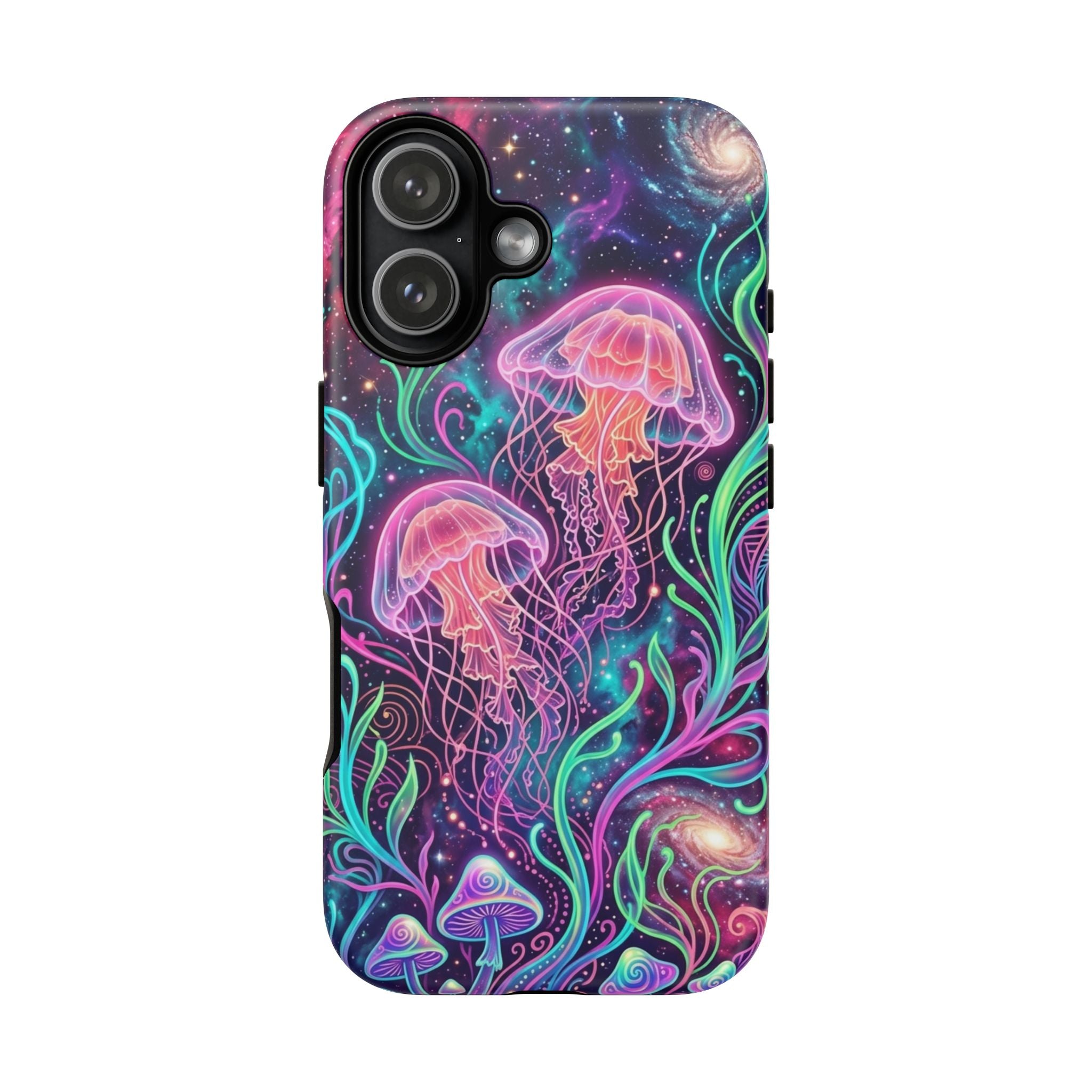 Jellyfish Galaxy Phone Case – Neon Sea Mushroom Tough Case
