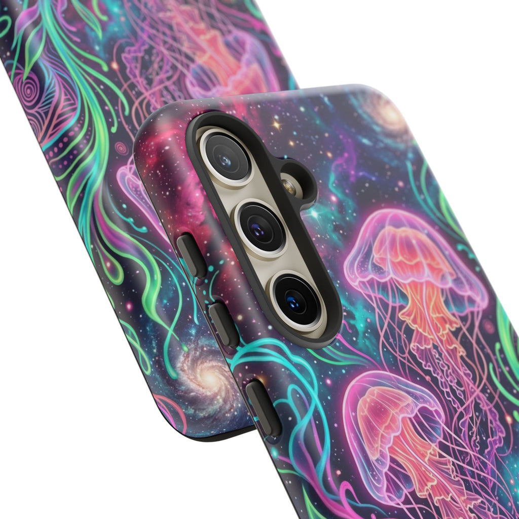 Jellyfish Galaxy Phone Case – Neon Sea Mushroom Tough Case