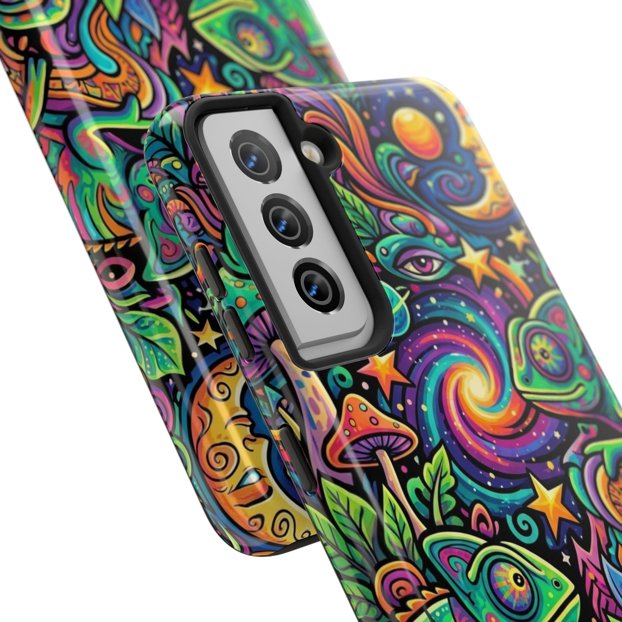 Psychedelic Chameleon Swirl Tough Phone Case