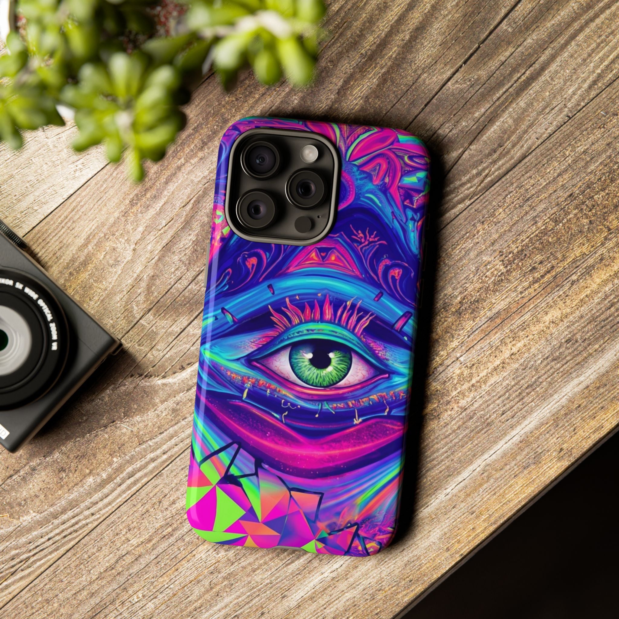 Psychedelic Third Eye Phone Case — Vibrant Retro Trippy Protective Cover