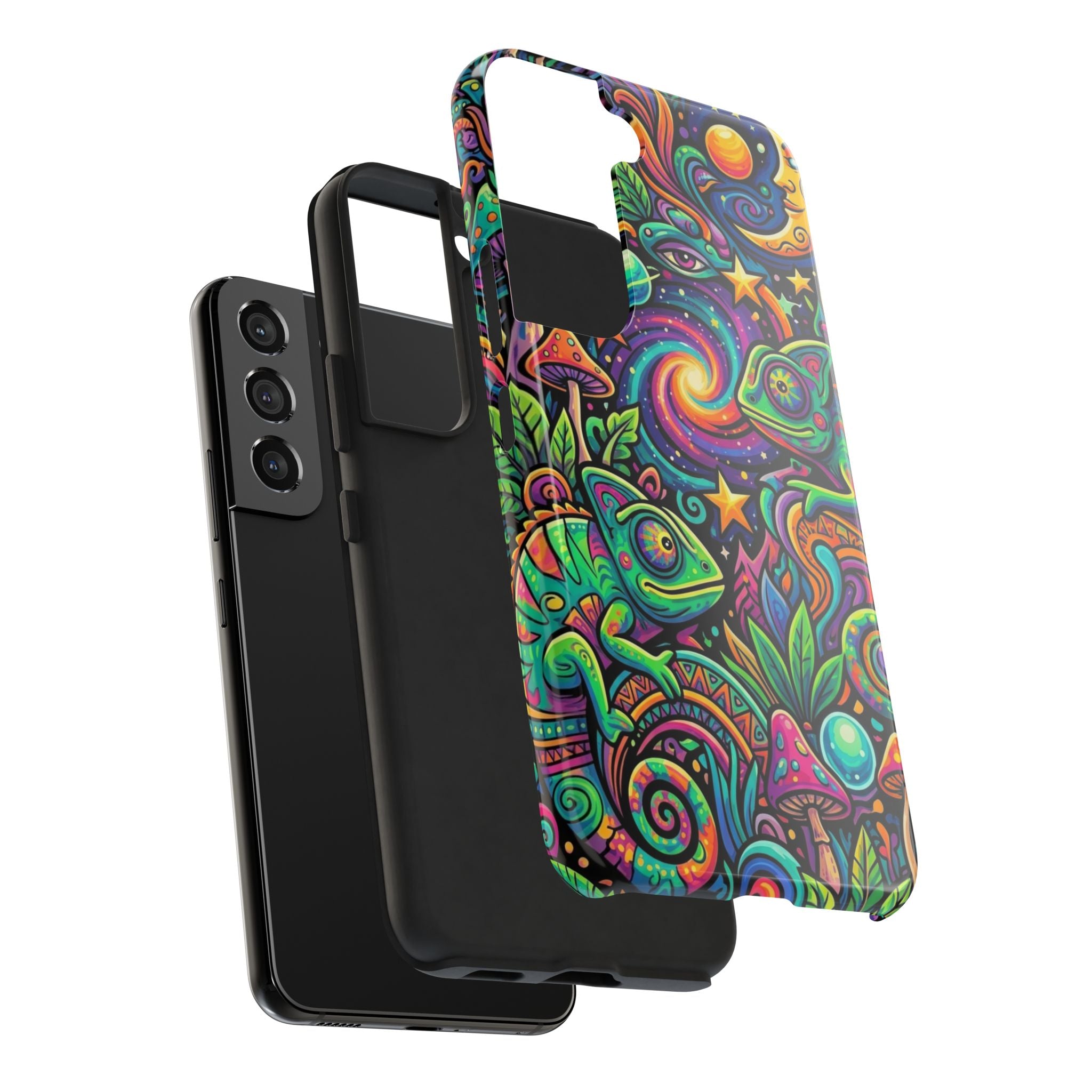 Psychedelic Chameleon Swirl Tough Phone Case