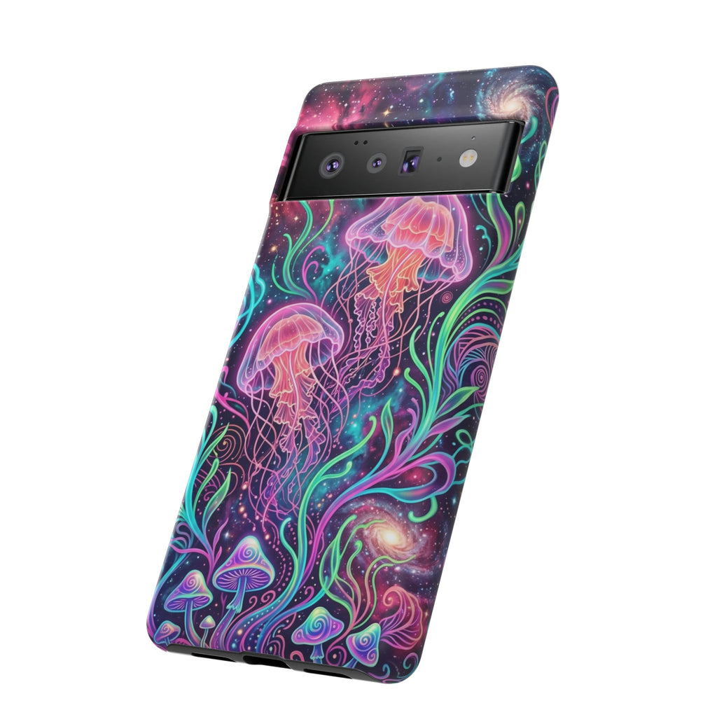 Jellyfish Galaxy Phone Case – Neon Sea Mushroom Tough Case