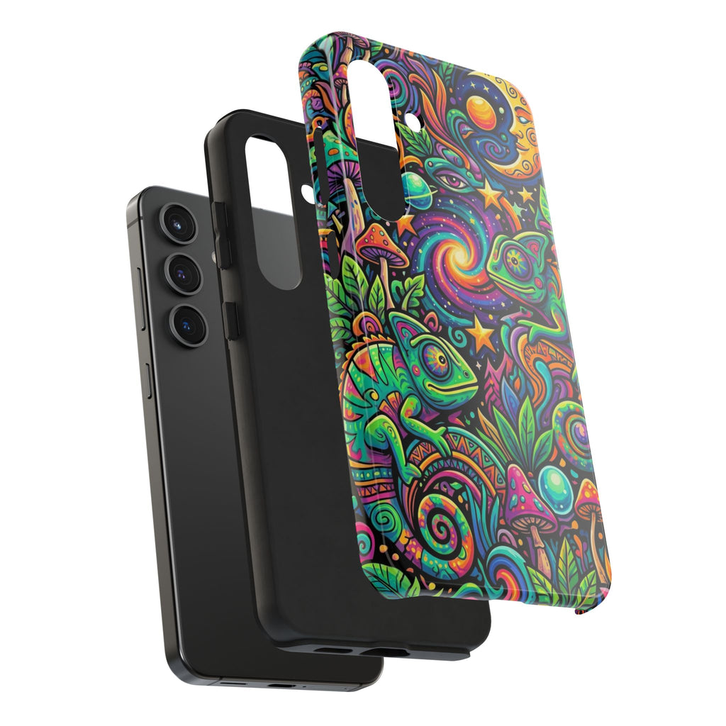 Psychedelic Chameleon Swirl Tough Phone Case