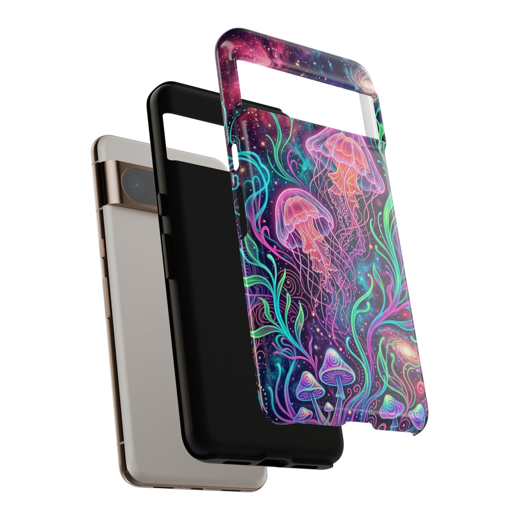 Jellyfish Galaxy Phone Case – Neon Sea Mushroom Tough Case
