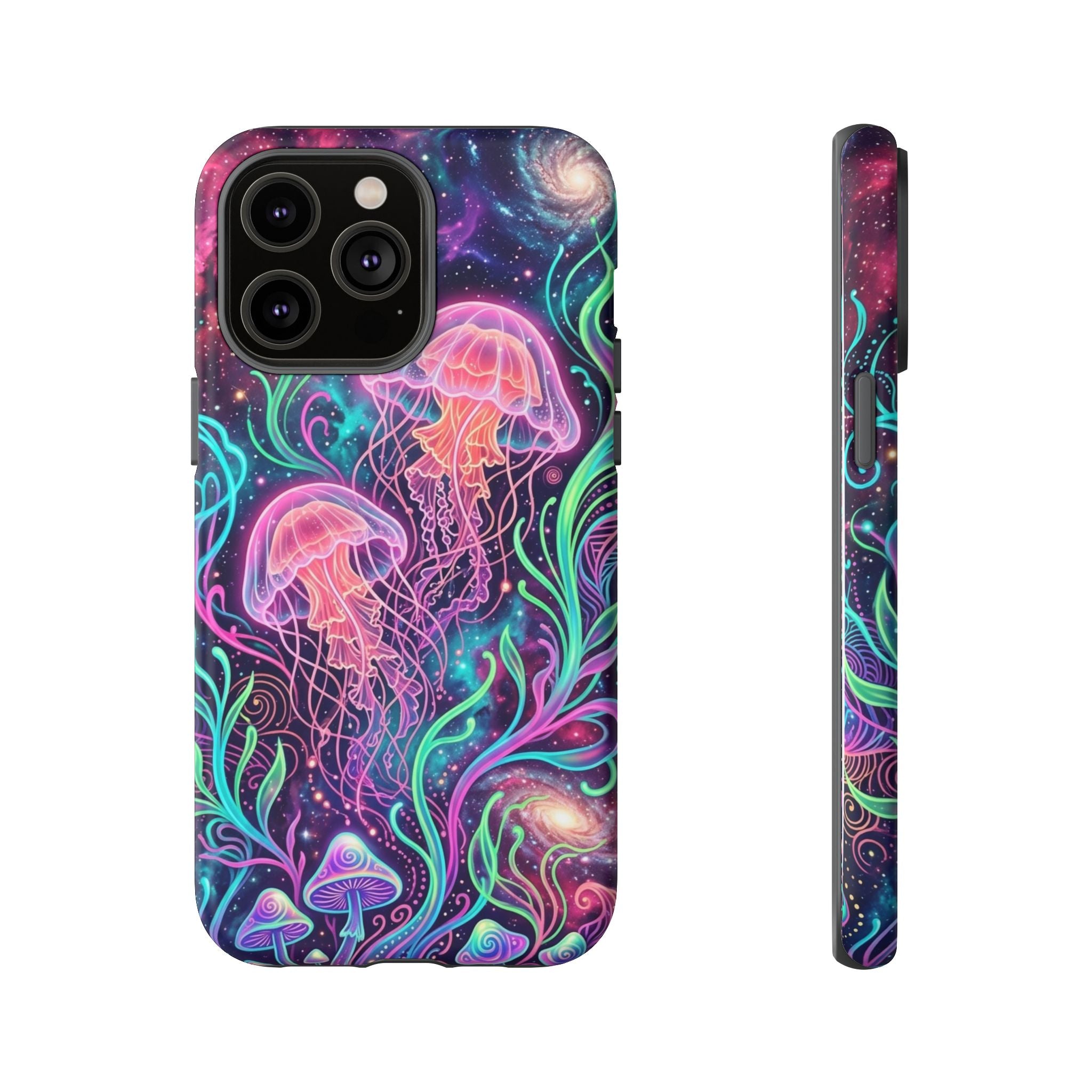 Jellyfish Galaxy Phone Case – Neon Sea Mushroom Tough Case