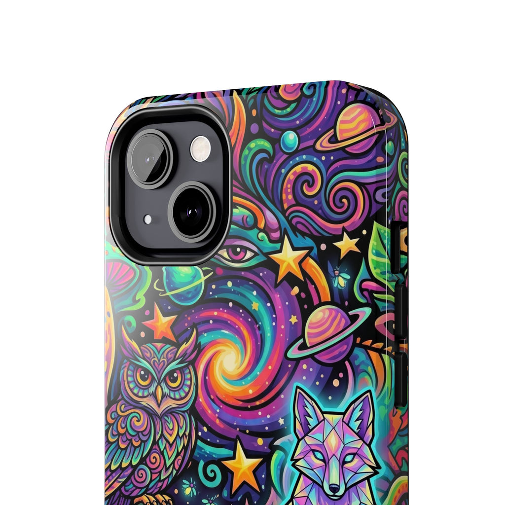 Psychedelic Owl/Wolf Tough Phone Cases