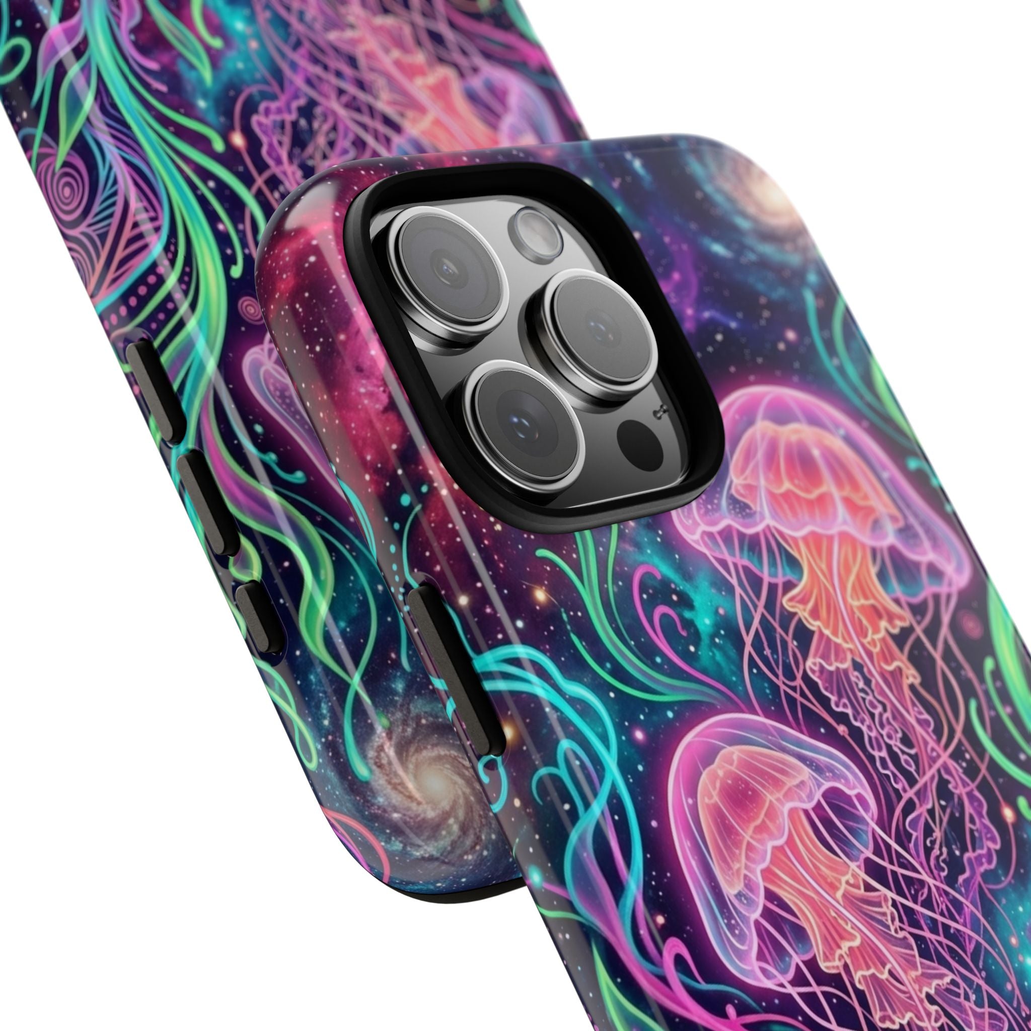 Jellyfish Galaxy Phone Case – Neon Sea Mushroom Tough Case