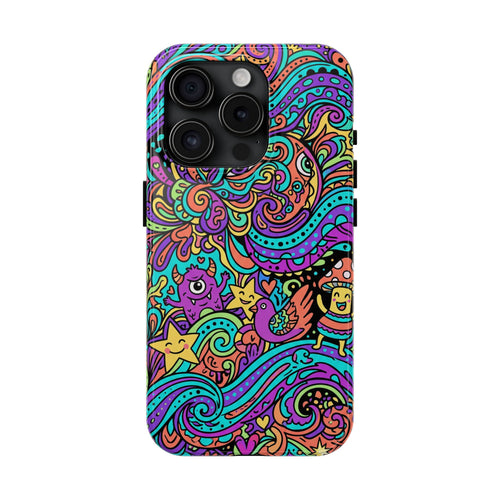 Psychedelic Doodle Wave | Tough Phone Cases