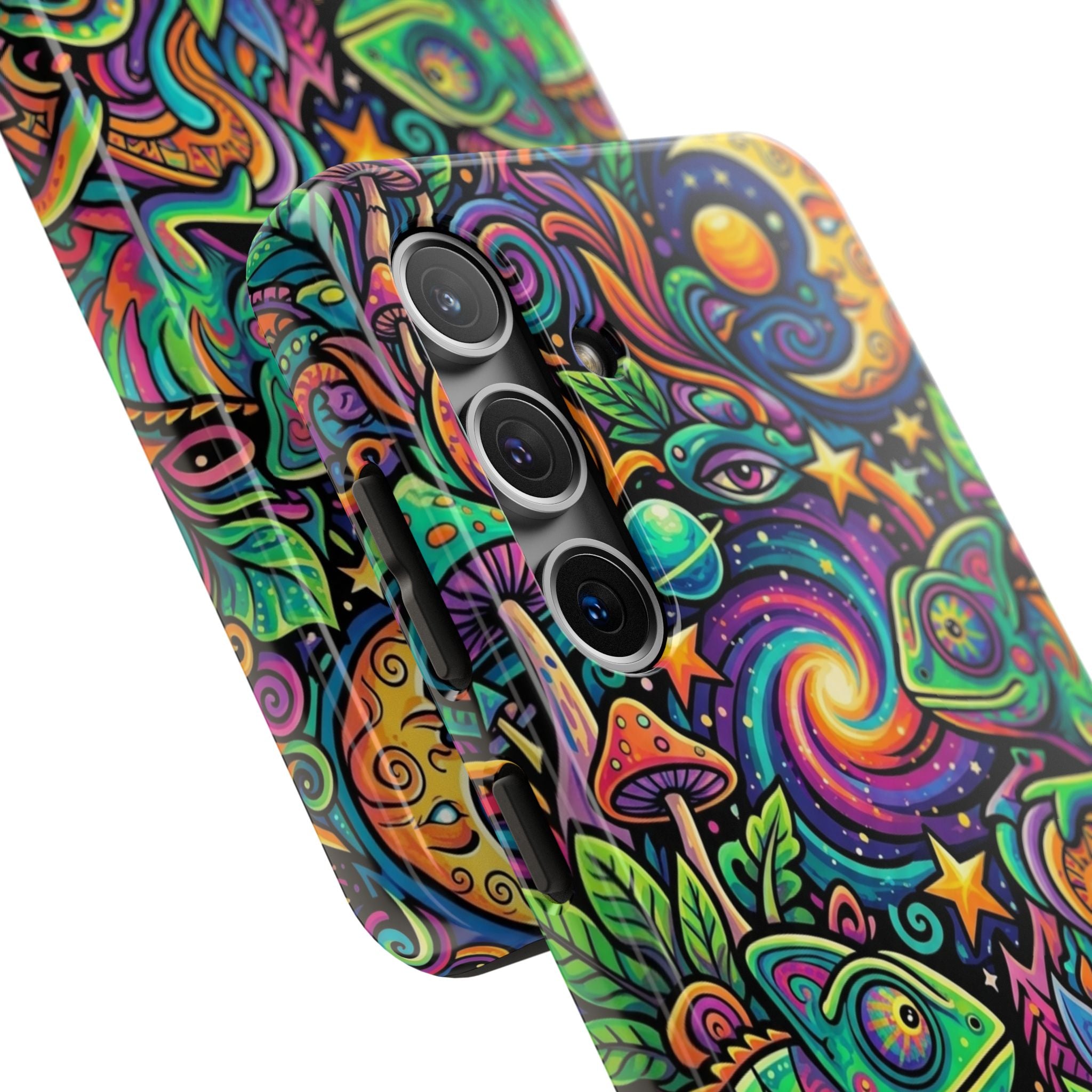 Psychedelic Chameleon Swirl Tough Phone Case