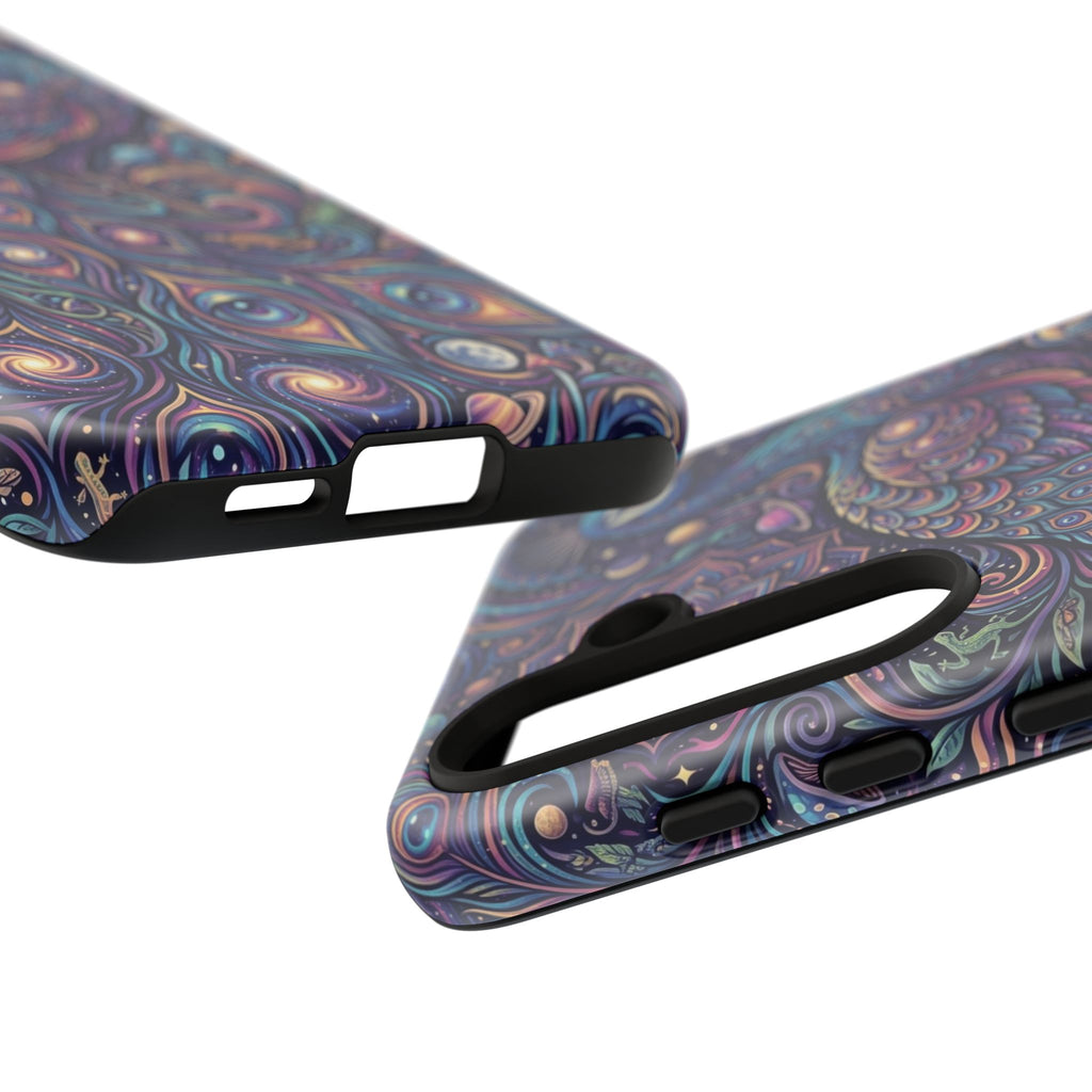 Peacock Mandala Phone Case — Protective Tough Case with Mystic Boho Design