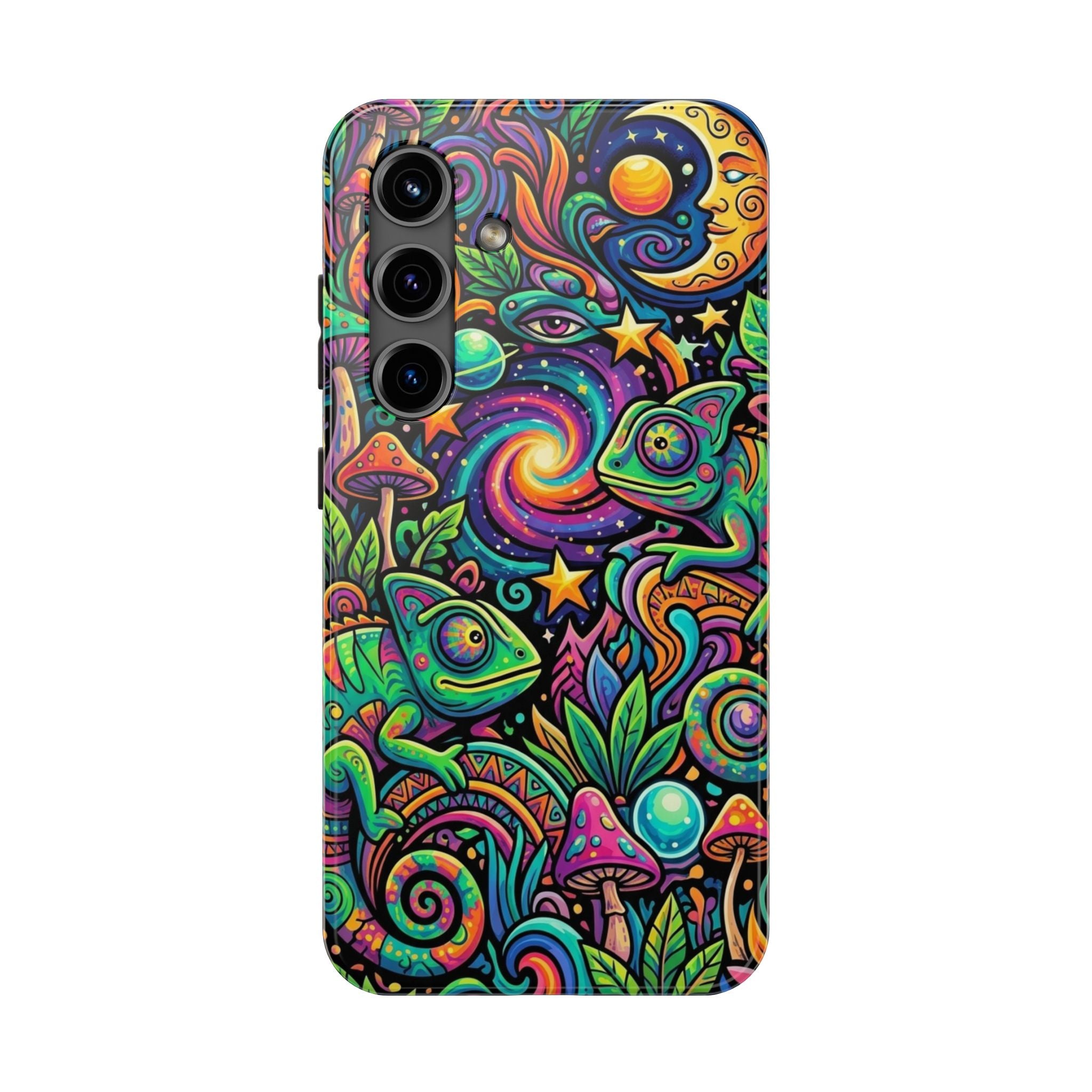 Psychedelic Chameleon Swirl Tough Phone Case