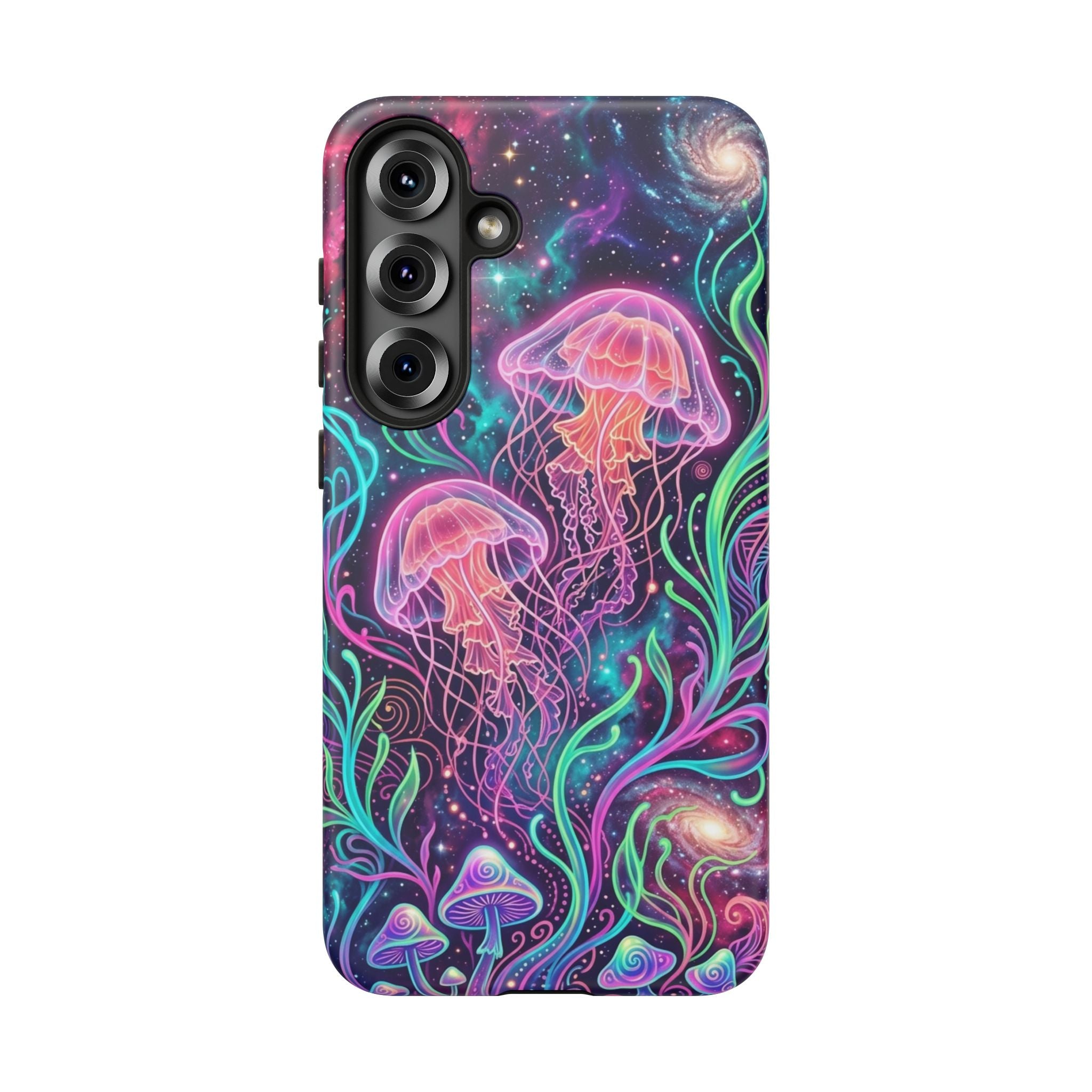 Jellyfish Galaxy Phone Case – Neon Sea Mushroom Tough Case