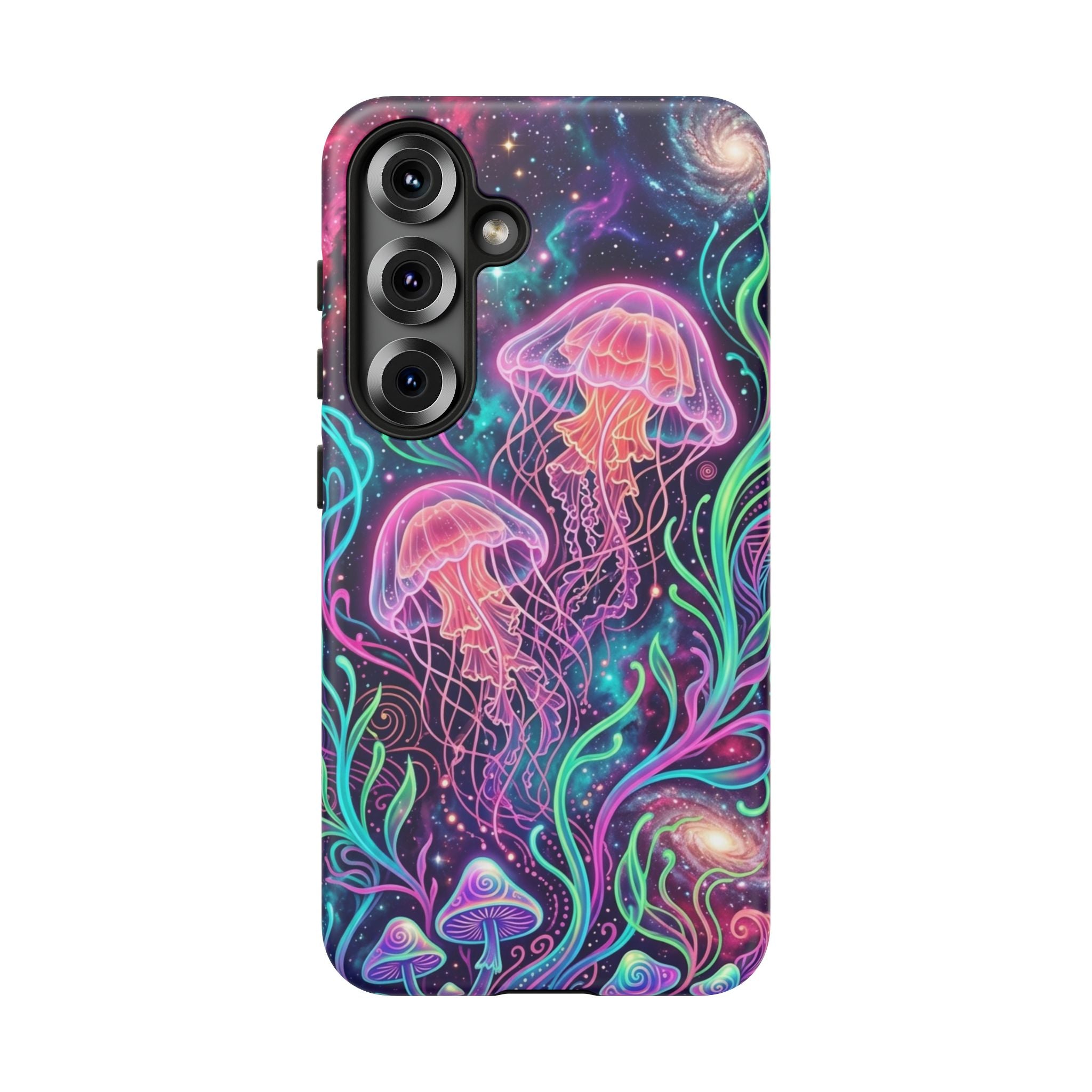 Jellyfish Galaxy Phone Case – Neon Sea Mushroom Tough Case