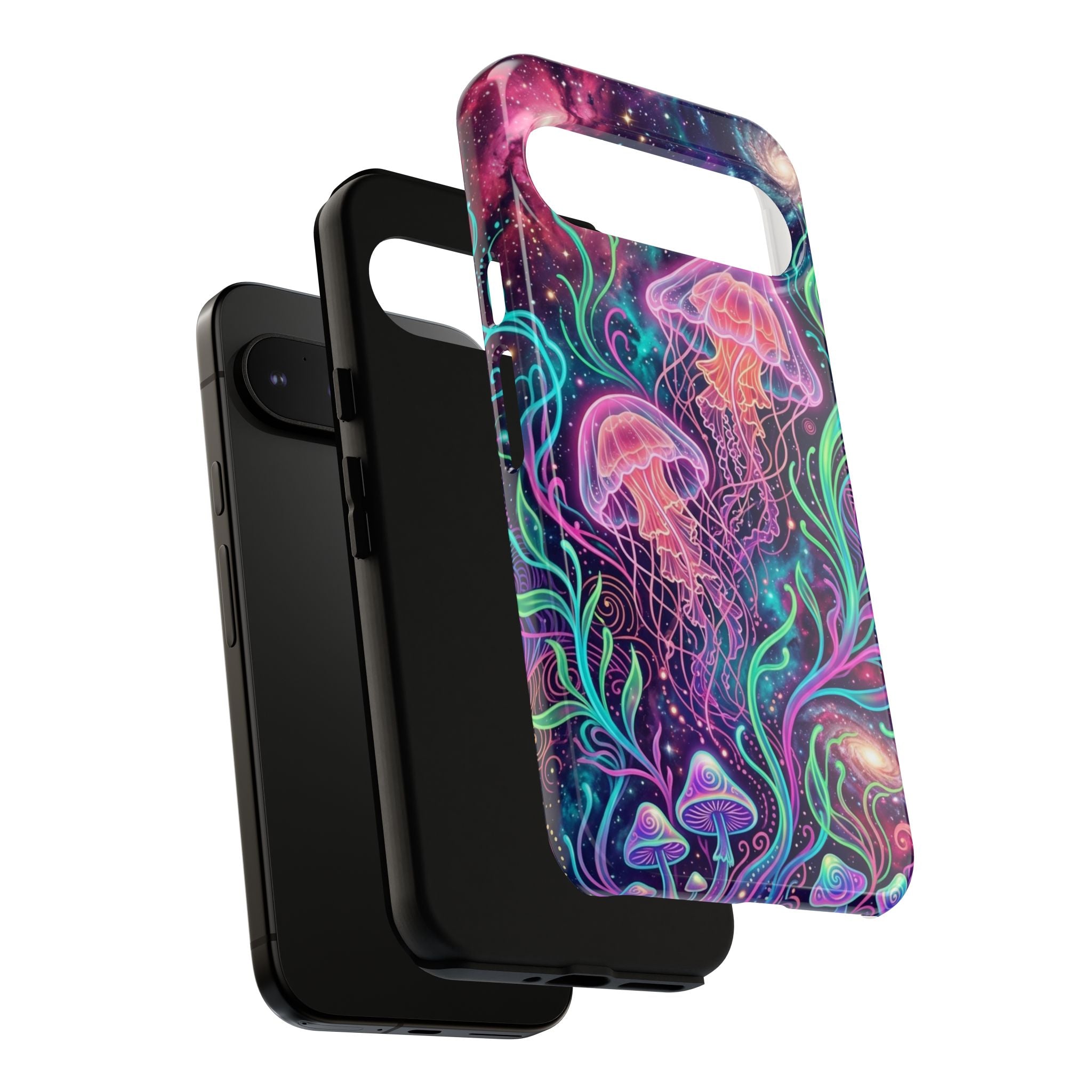 Jellyfish Galaxy Phone Case – Neon Sea Mushroom Tough Case