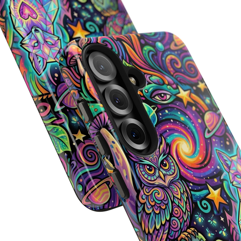 Psychedelic Owl/Wolf Tough Phone Cases