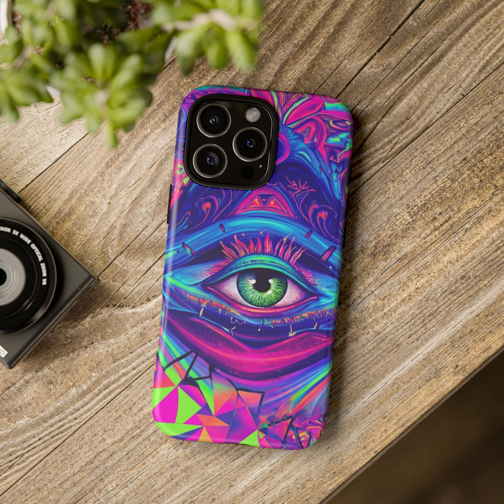 Psychedelic Third Eye Phone Case — Vibrant Retro Trippy Protective Cover