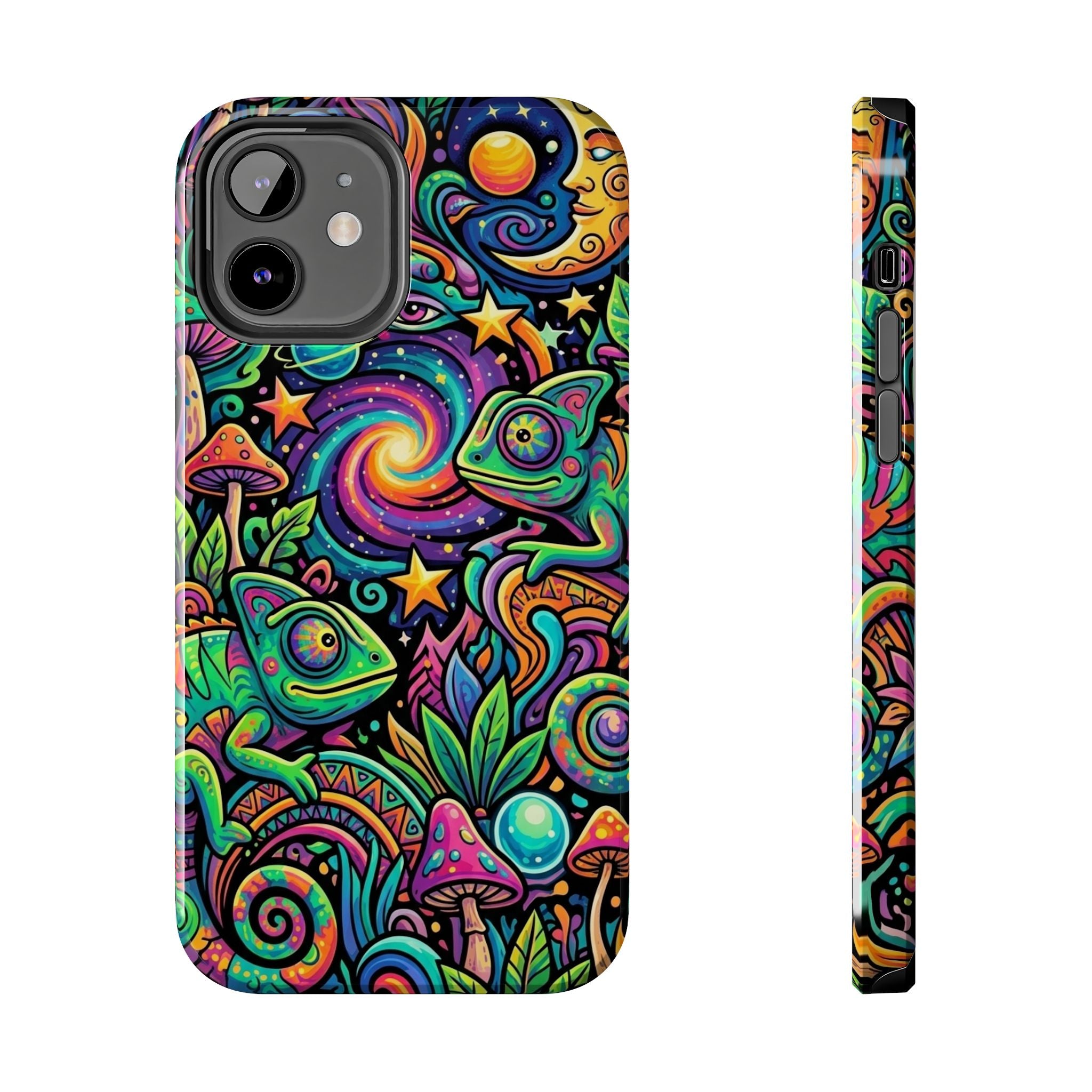 Psychedelic Chameleon Swirl Tough Phone Case