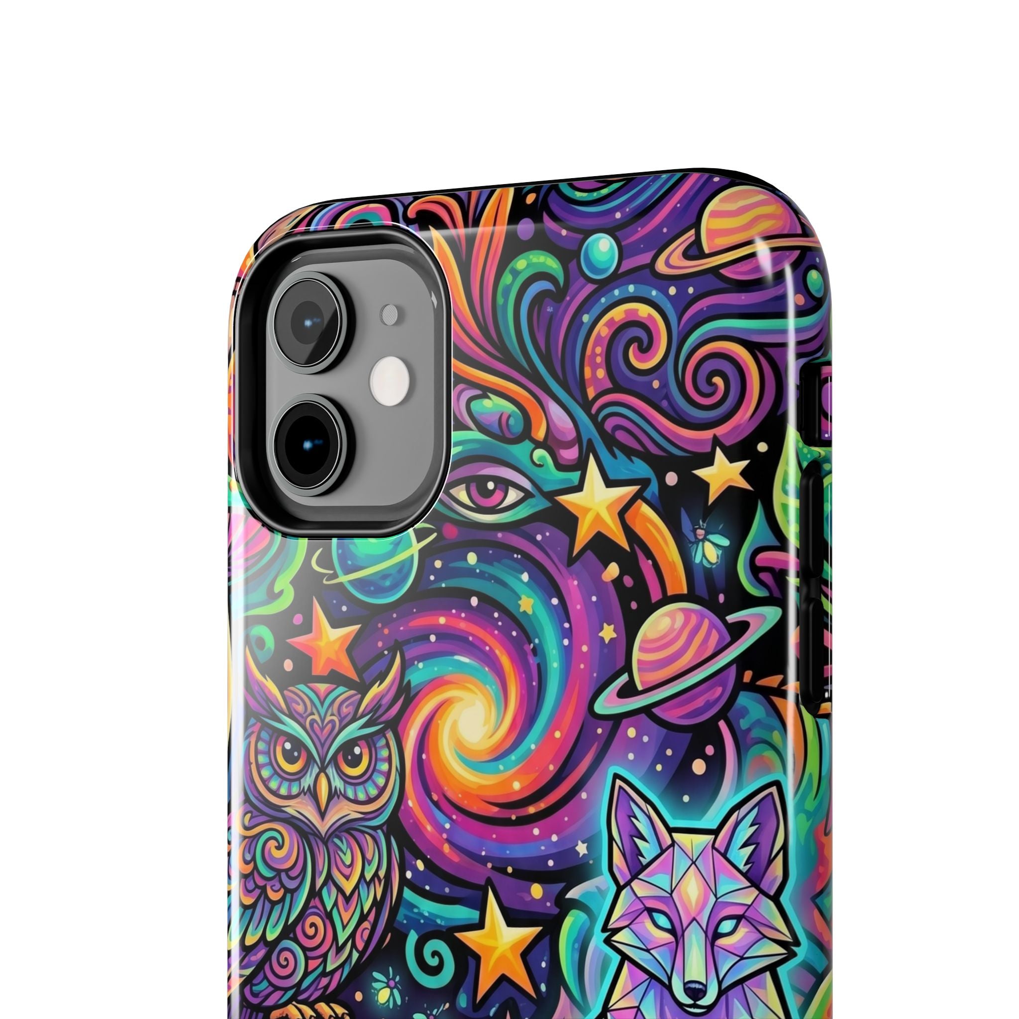 Psychedelic Owl/Wolf Tough Phone Cases