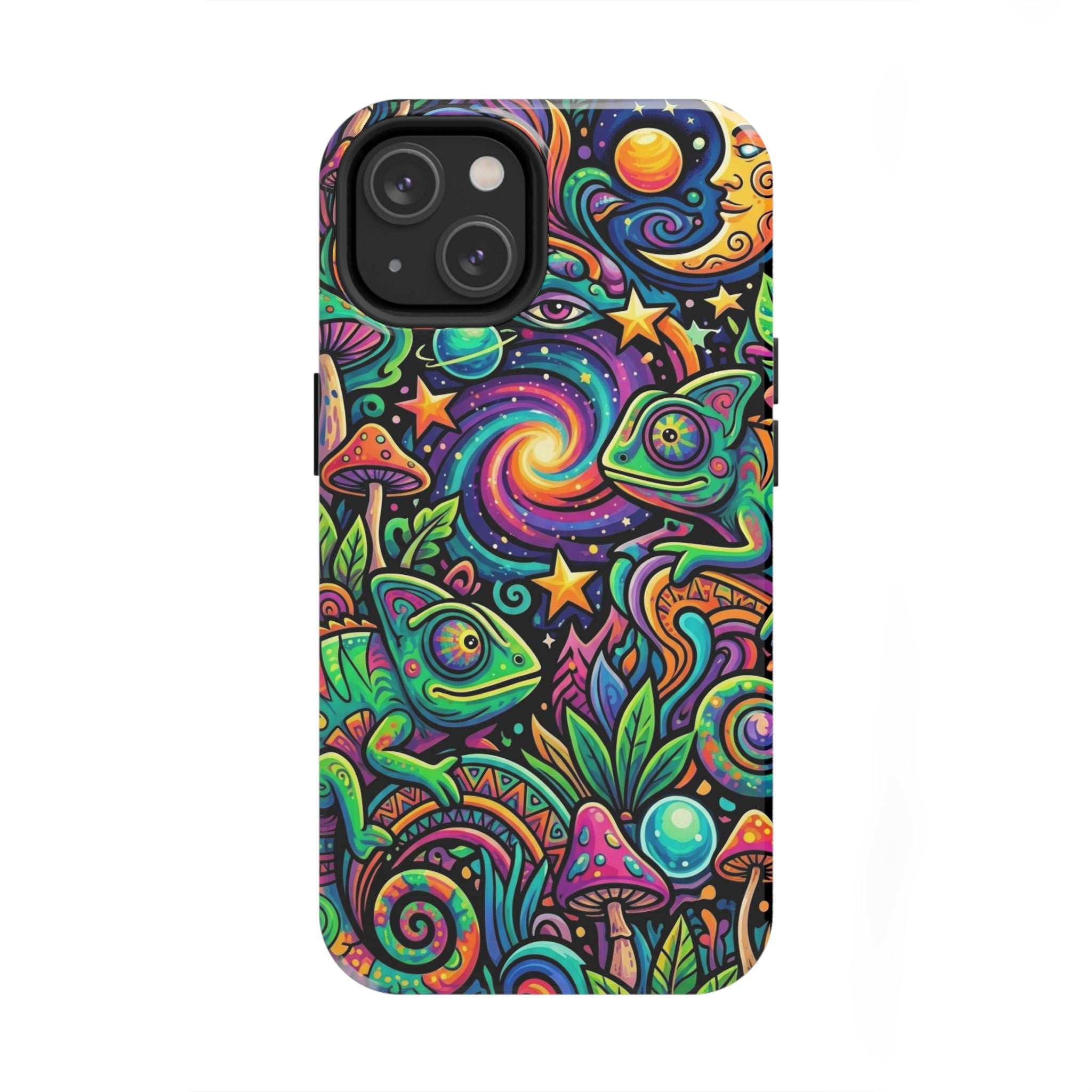 Psychedelic Chameleon Swirl Tough Phone Case