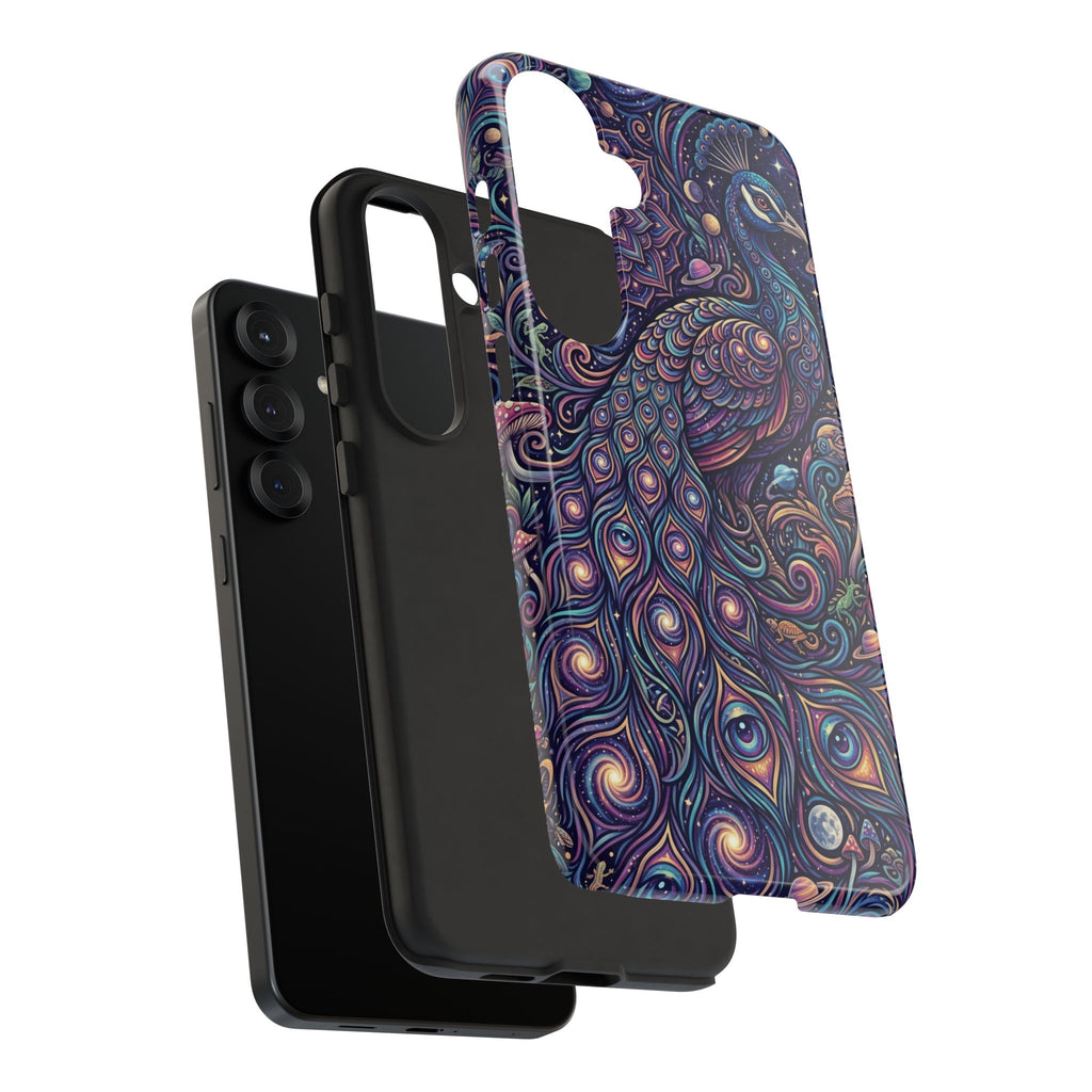 Peacock Mandala Phone Case — Protective Tough Case with Mystic Boho Design